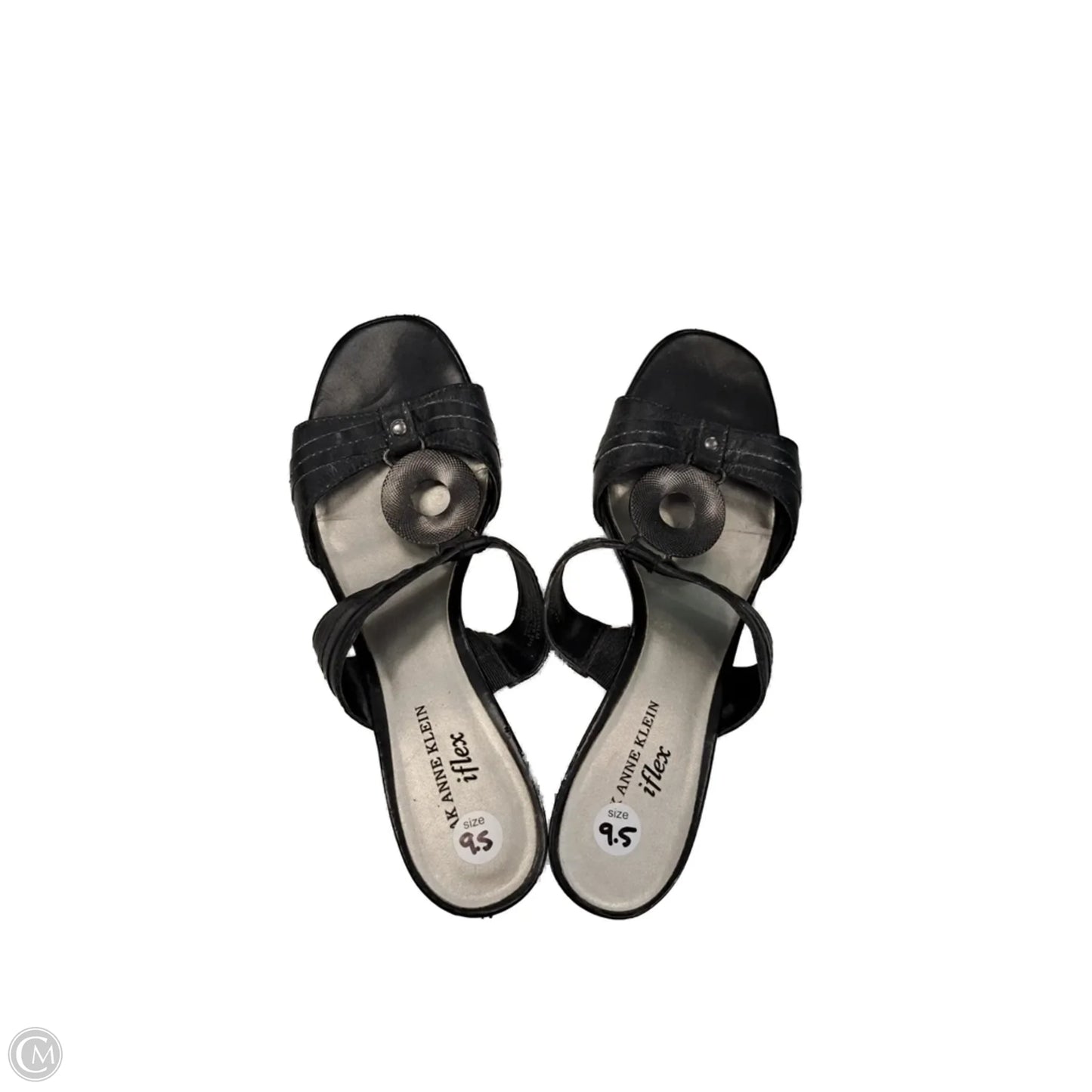 Sandals Heels Kitten By Anne Klein In Black, Size: 9.5