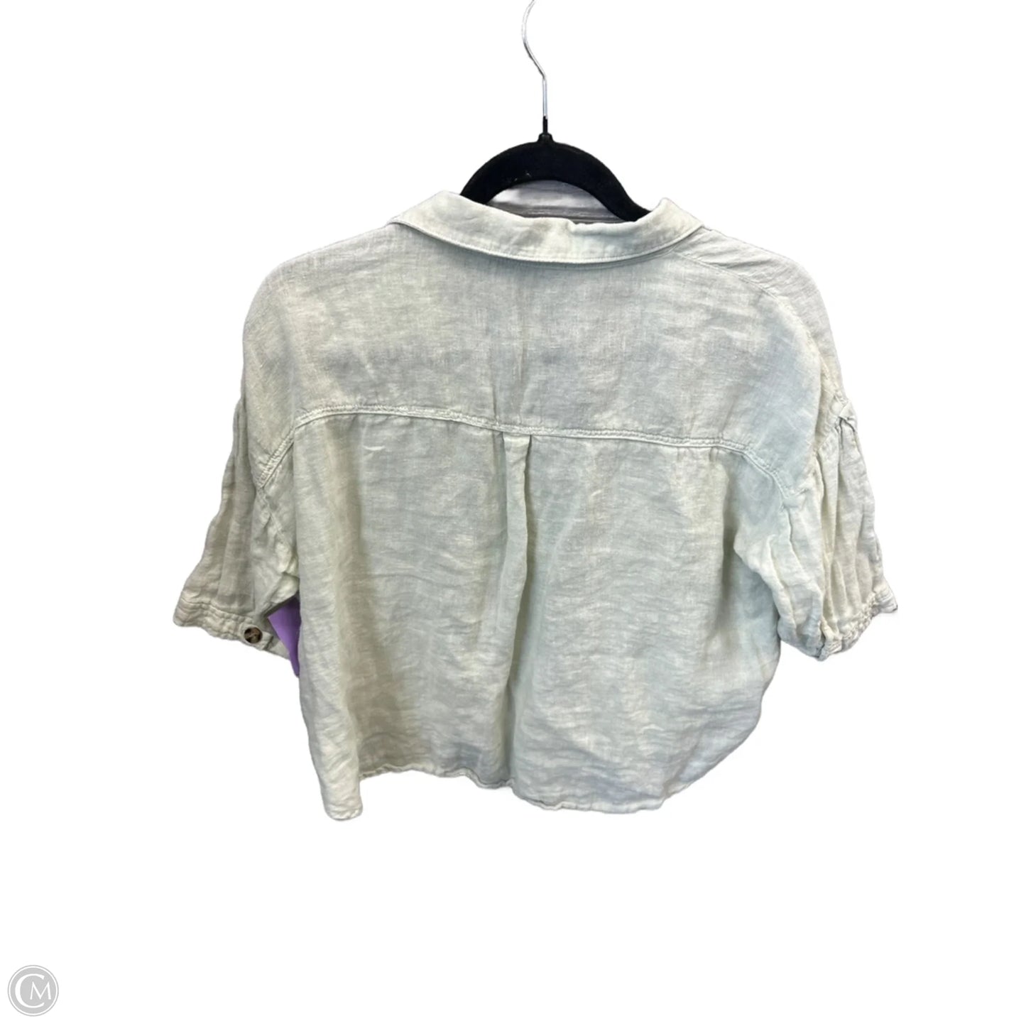 Top Short Sleeve By Zara In Green, Size: S
