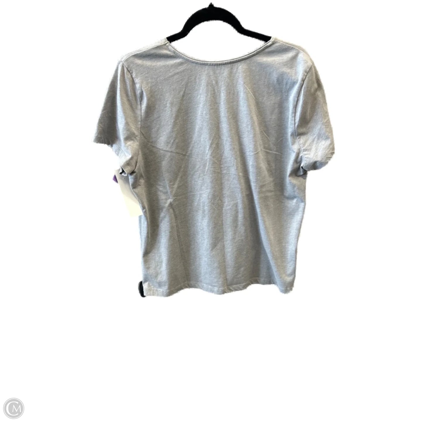 Top Short Sleeve By Laura Scott In Grey, Size: Xlp