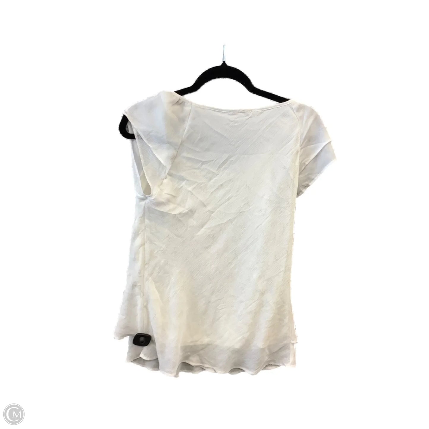 Top Short Sleeve By Clothes Mentor In White, Size: M