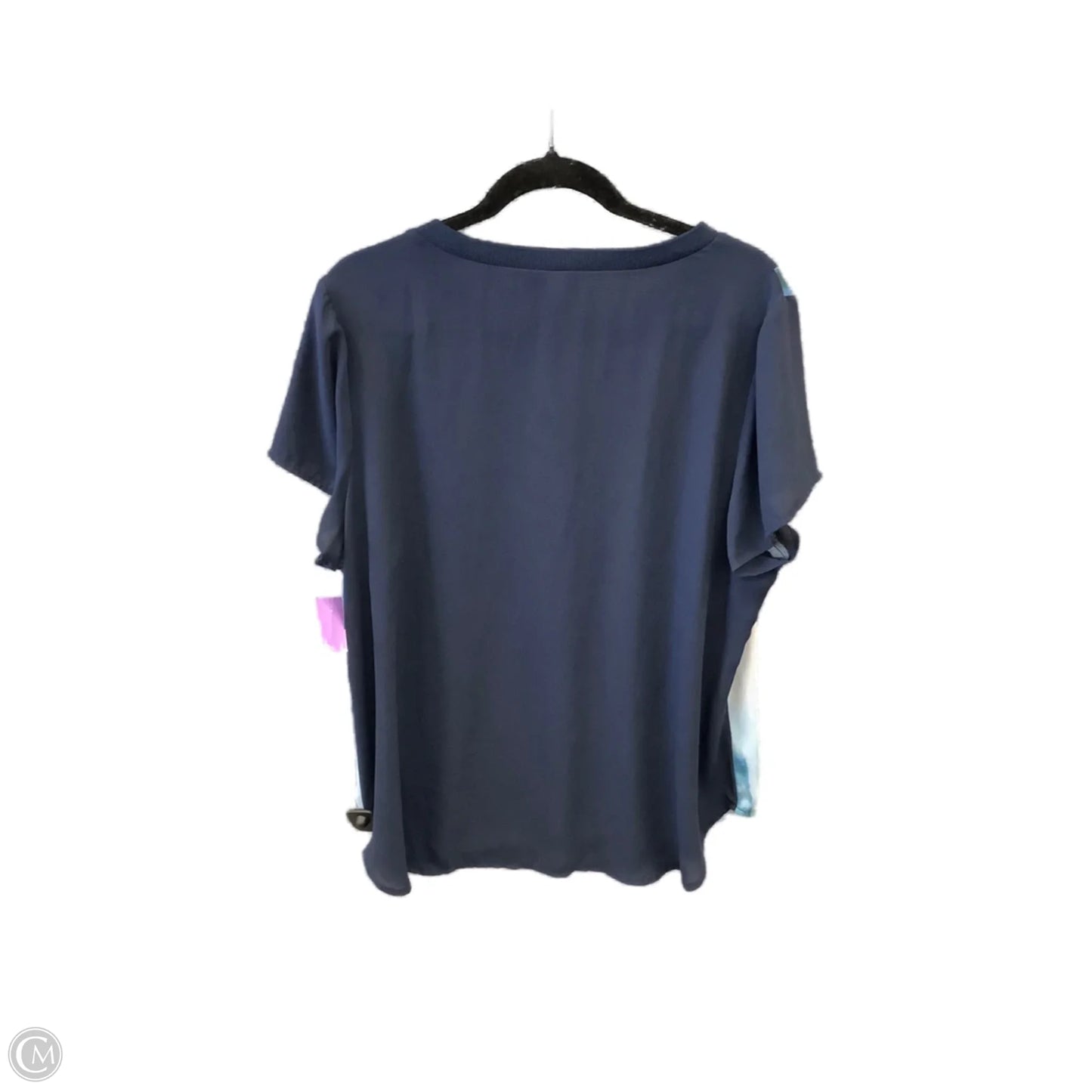 Top Short Sleeve By Lane Bryant In Blue, Size: 1x