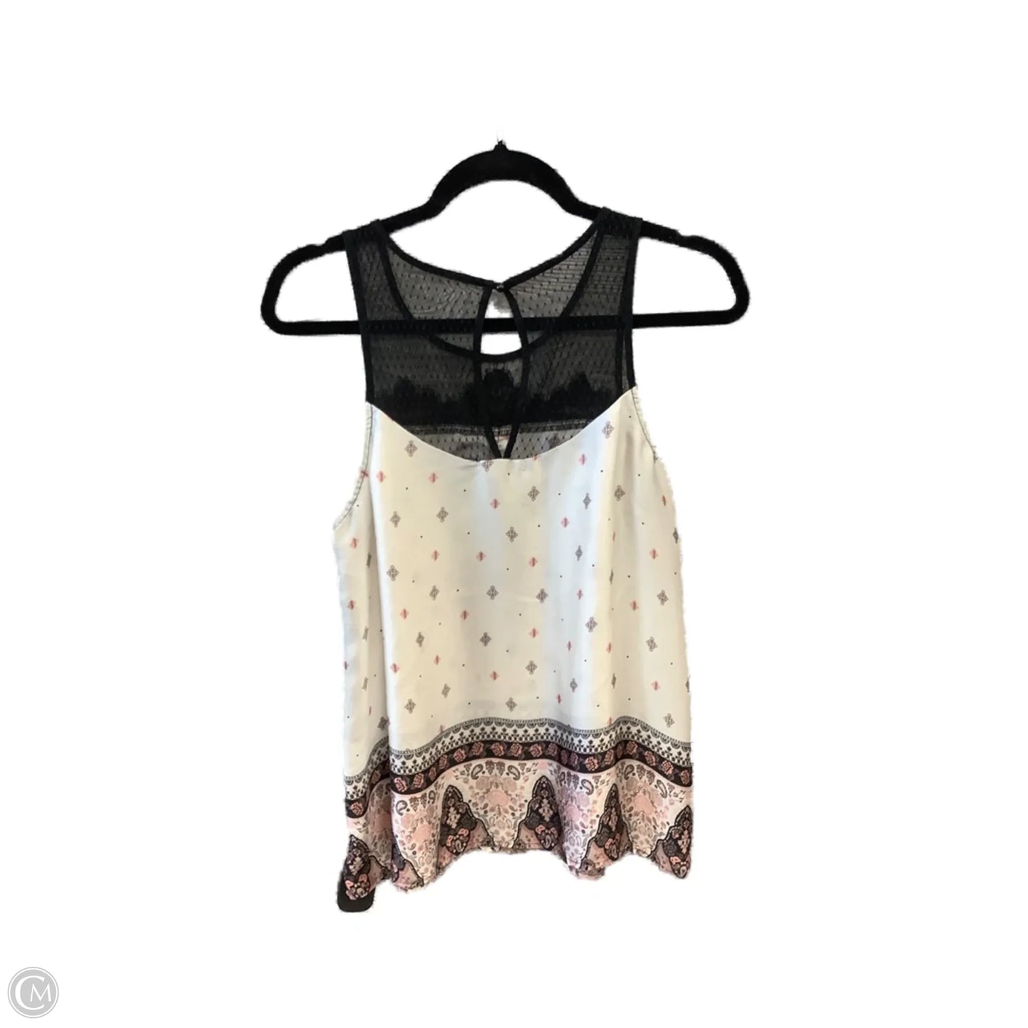 Top Sleeveless By Maurices In Black & White, Size: L