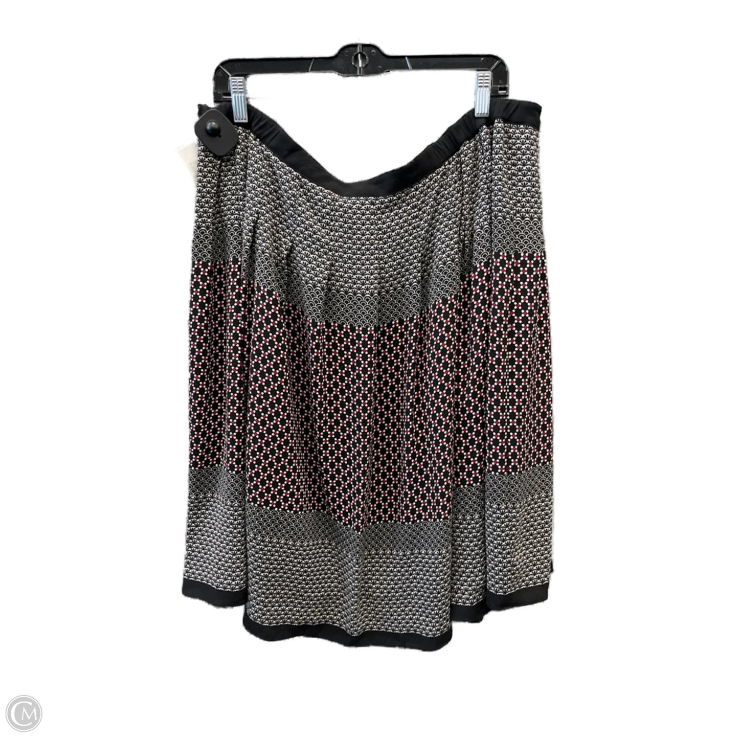 Skirt Midi By Talbots In Black & Red, Size: 20