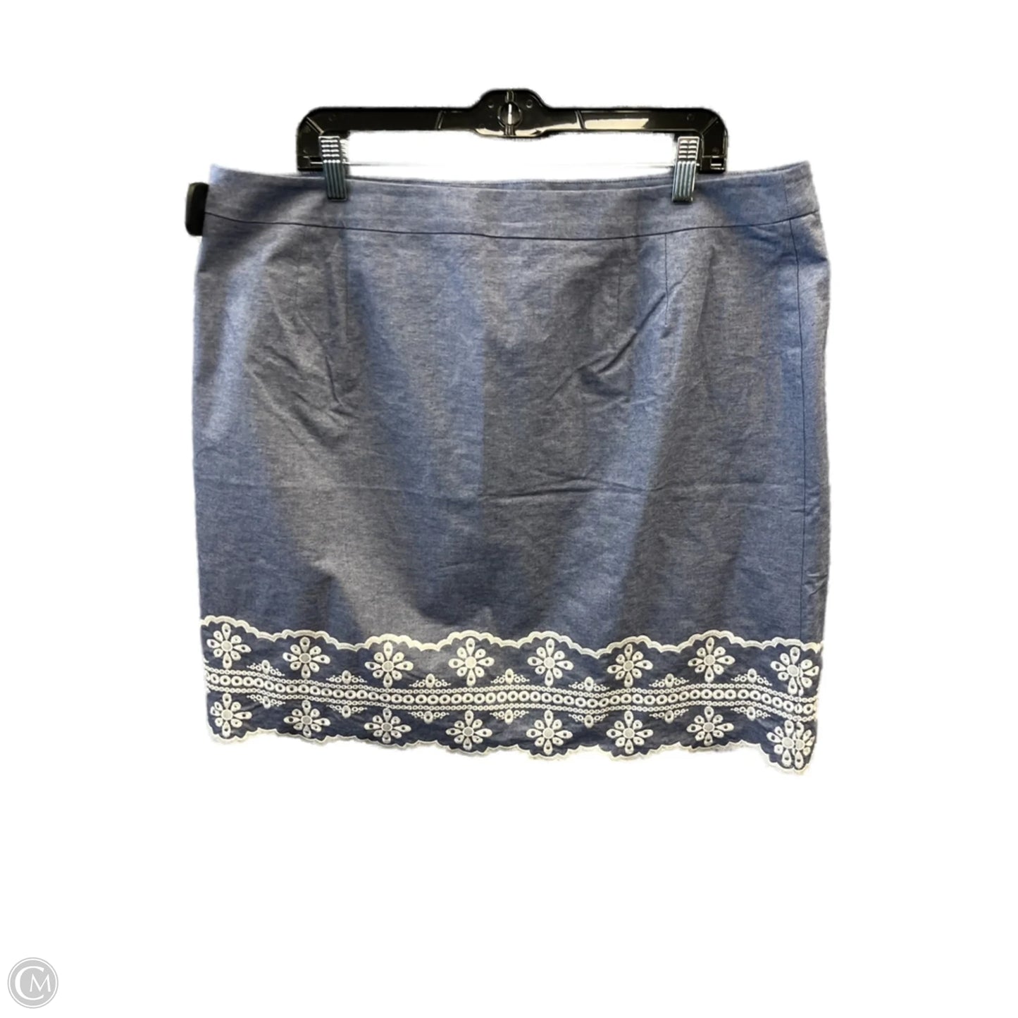 Skirt Midi By Talbots In Blue & Brown, Size: 18