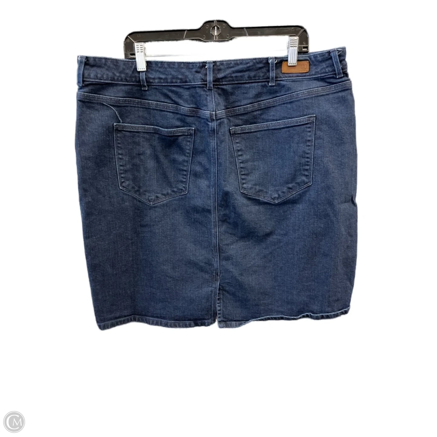 Skirt Midi By Lands End In Blue Denim, Size: 20