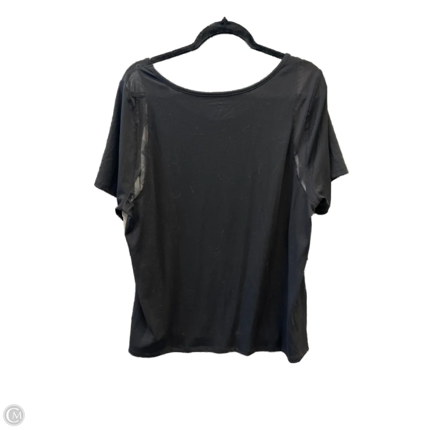 Top Short Sleeve By Lane Bryant In Black, Size: 1x