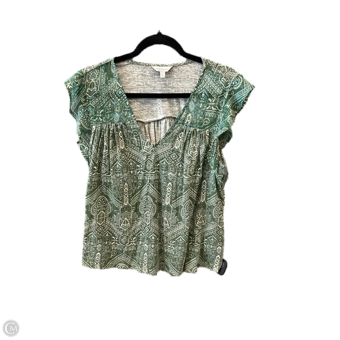 Top Sleeveless By Lucky Brand In Green, Size: L