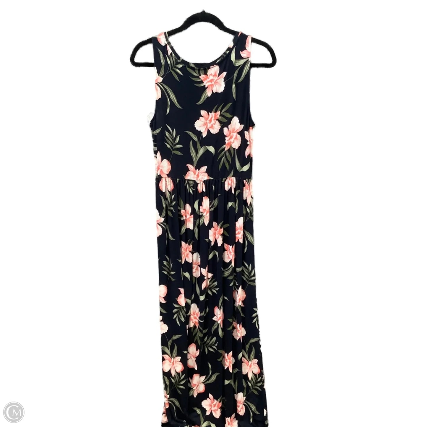 Dress Casual Maxi By Amazon Essentials In Black & Pink, Size: S