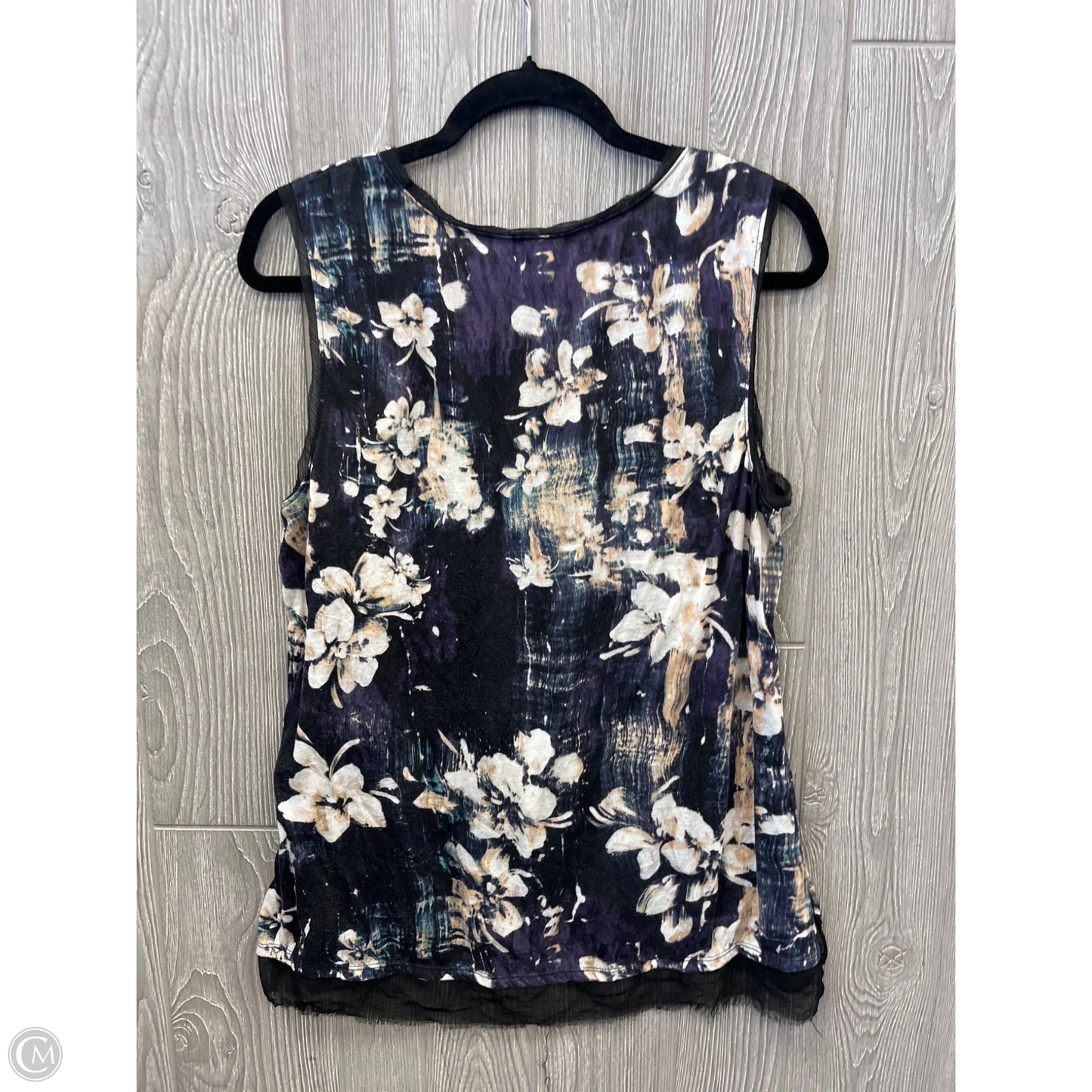 Top Sleeveless By Simply Vera In Purple, Size: L