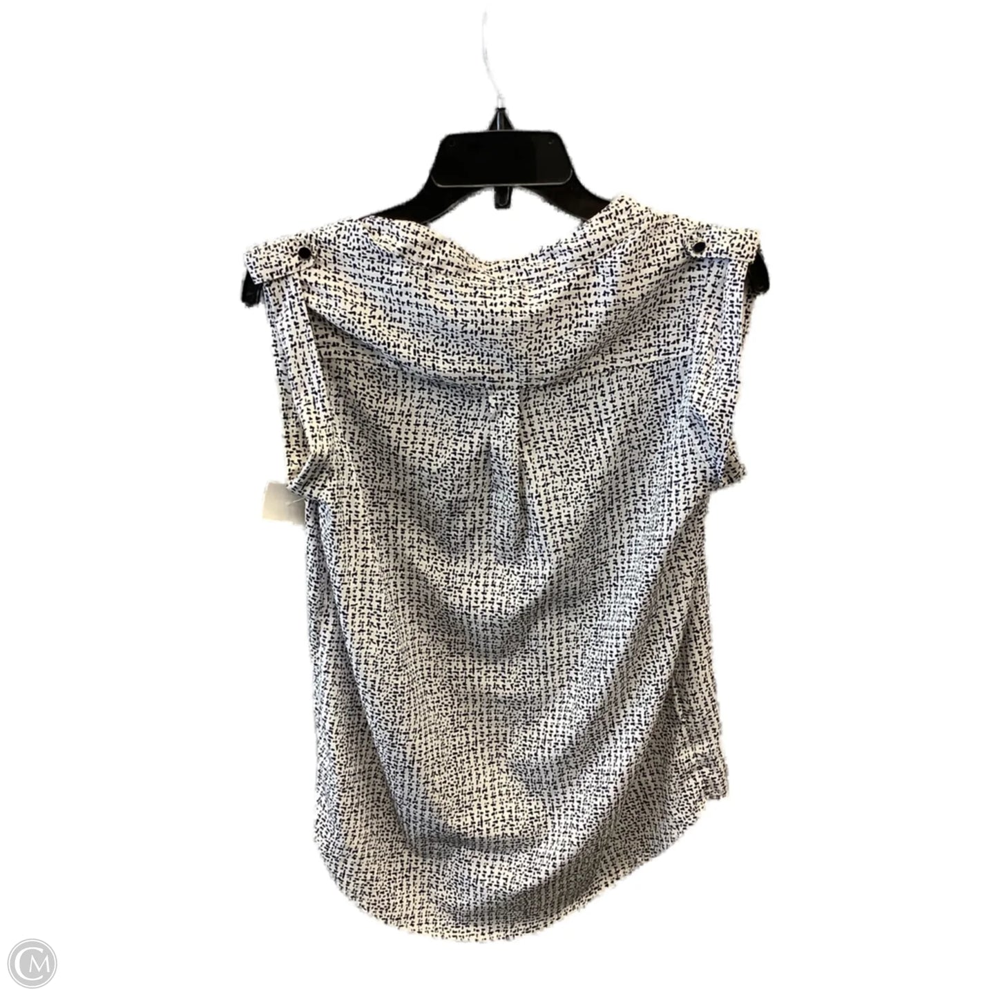 Top Sleeveless By Clothes Mentor In Blue & White, Size: S