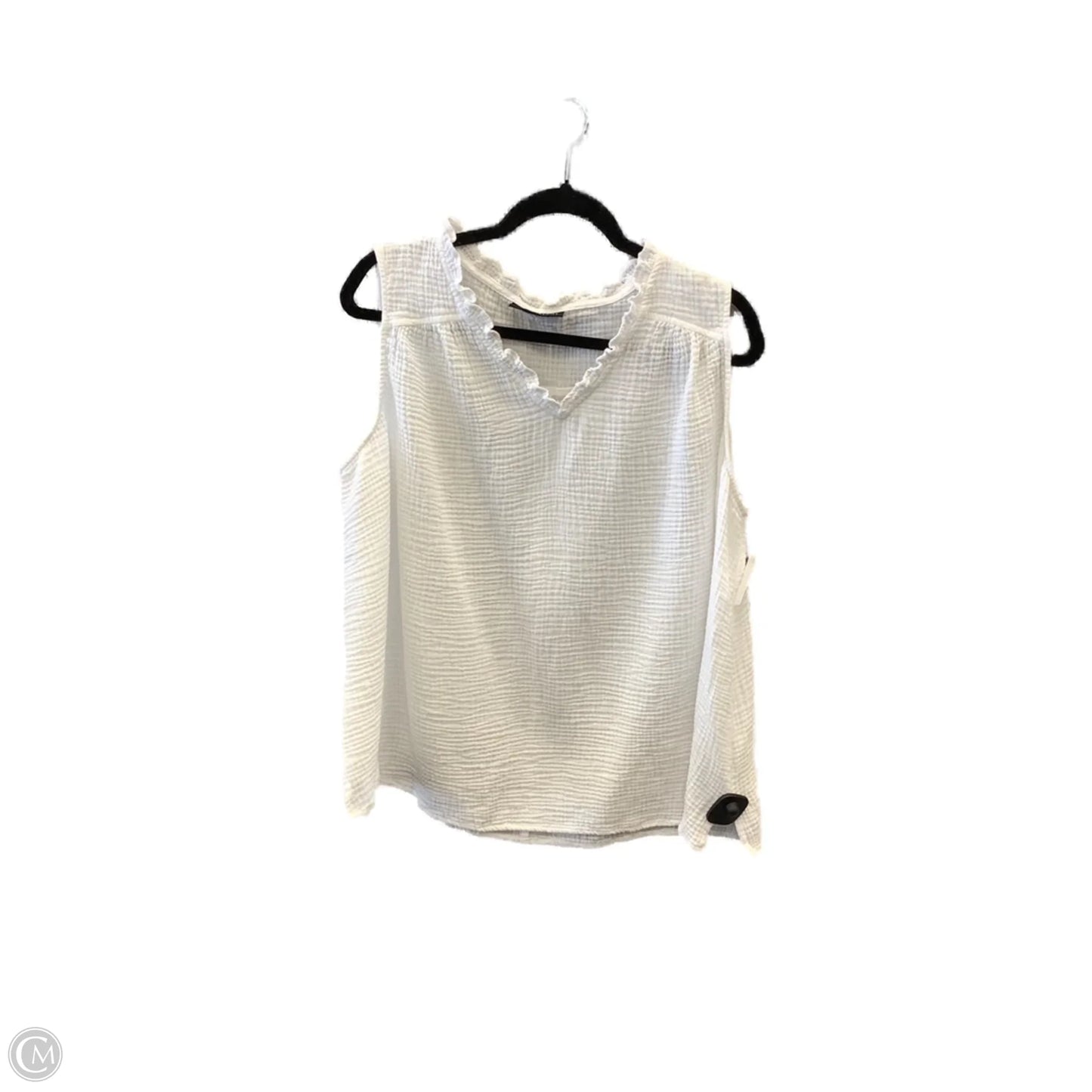 Top Sleeveless By Lane Bryant In White, Size: 1x