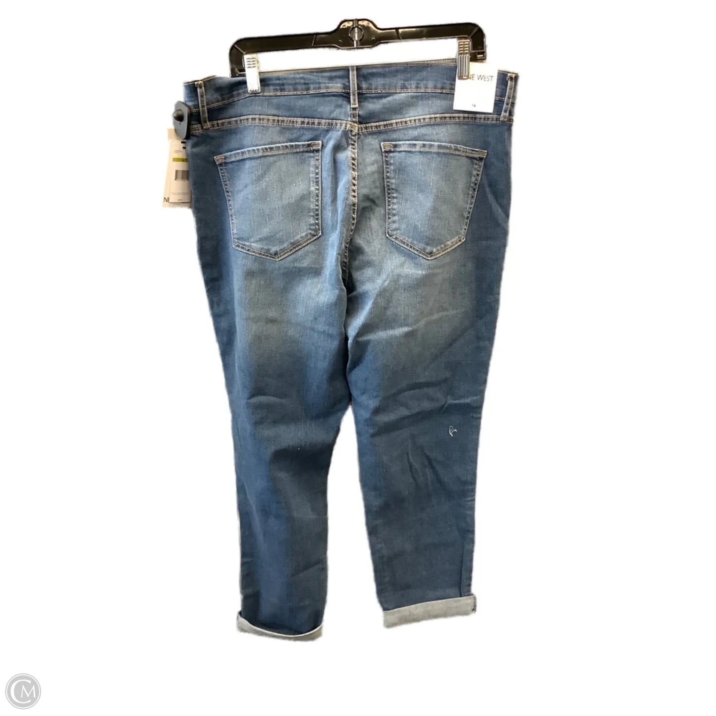 Jeans Boyfriend By Nine West Apparel In Blue Denim, Size: 14