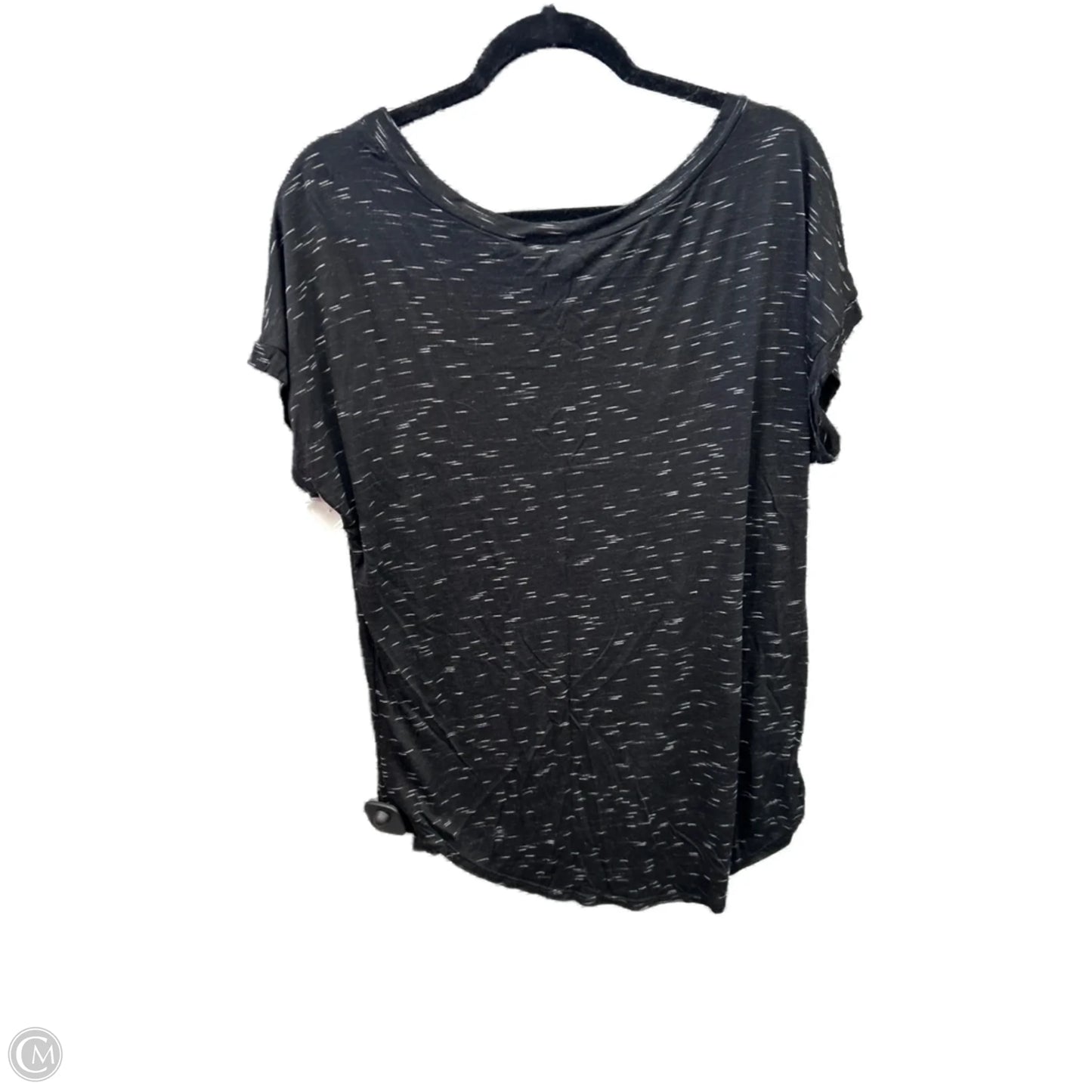 Top Short Sleeve By Poof In Black, Size: 1x