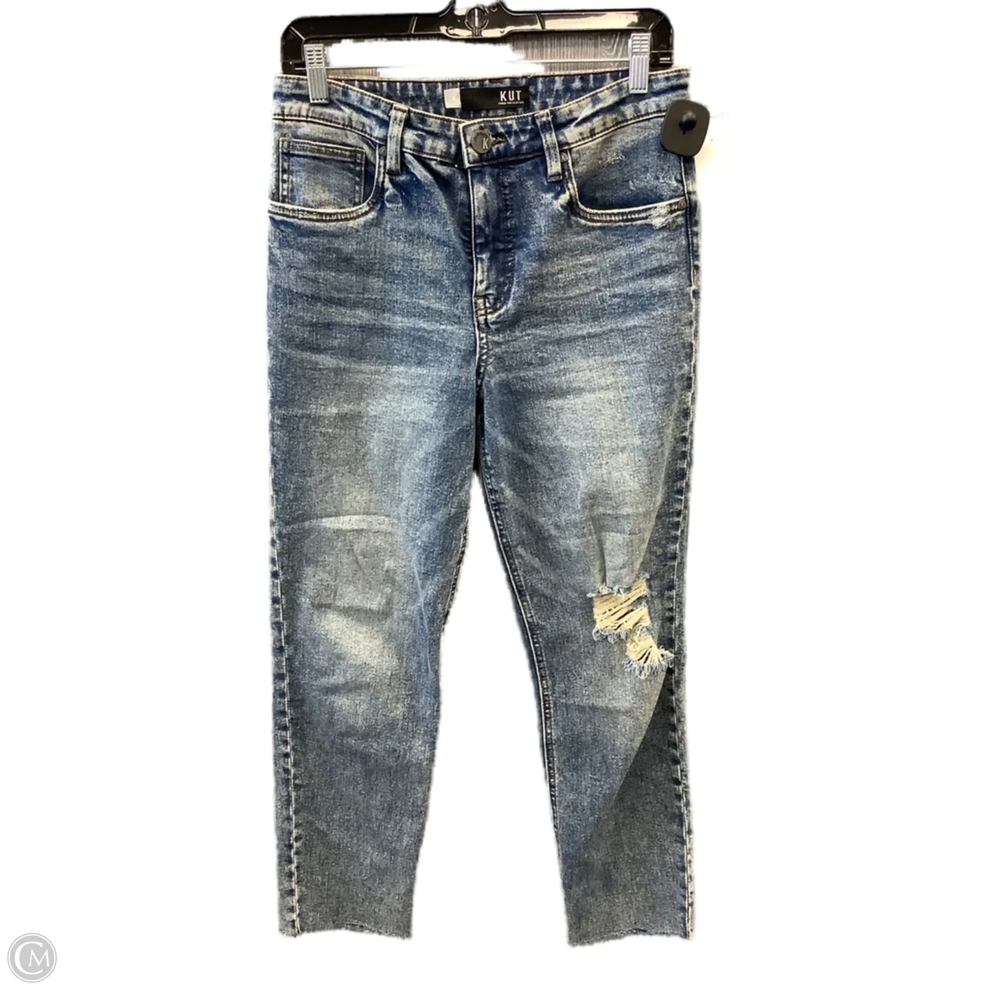 Jeans Straight By Kut In Blue Denim, Size: 4