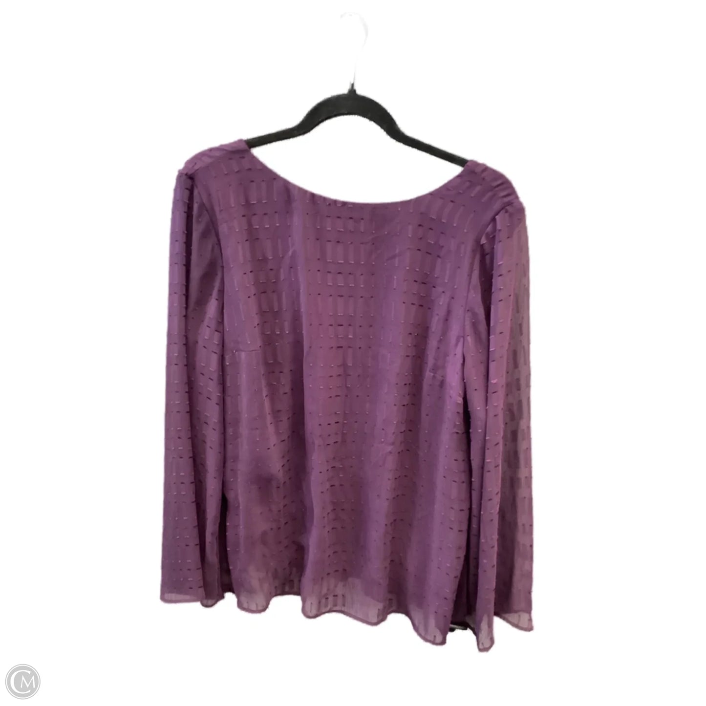 Top Long Sleeve By Ab Studio In Purple, Size: Xl