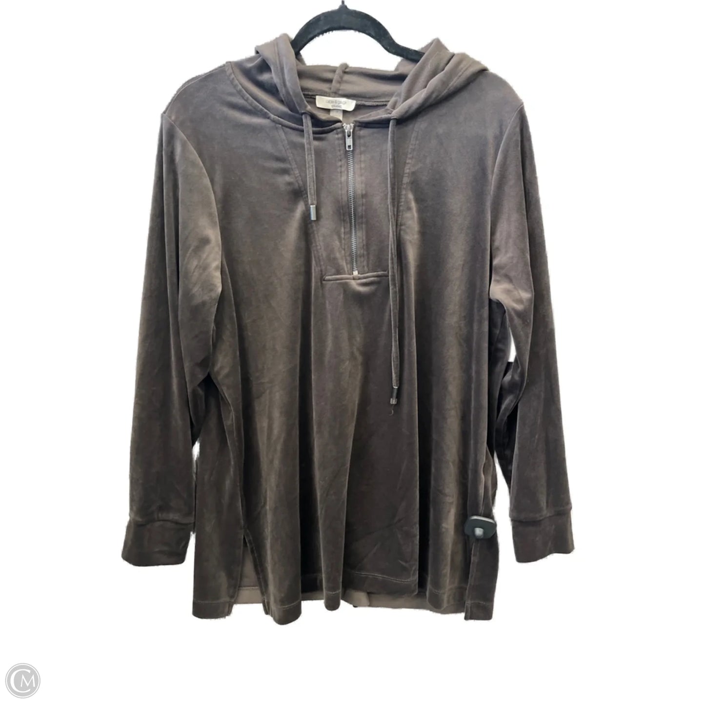 Top Long Sleeve By Cable And Gauge In Brown, Size: 1x