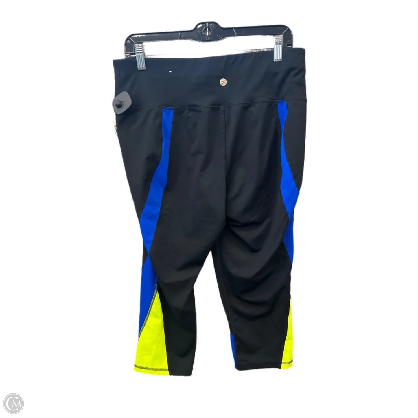 Athletic Capris By Livi Active In Black & Blue, Size: Xl