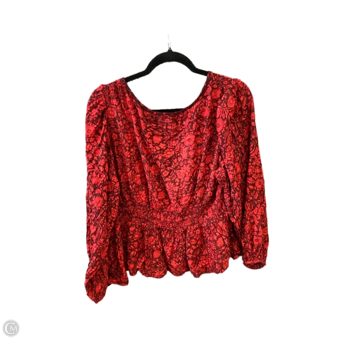 Top Long Sleeve By Knox Rose In Red, Size: Xxl