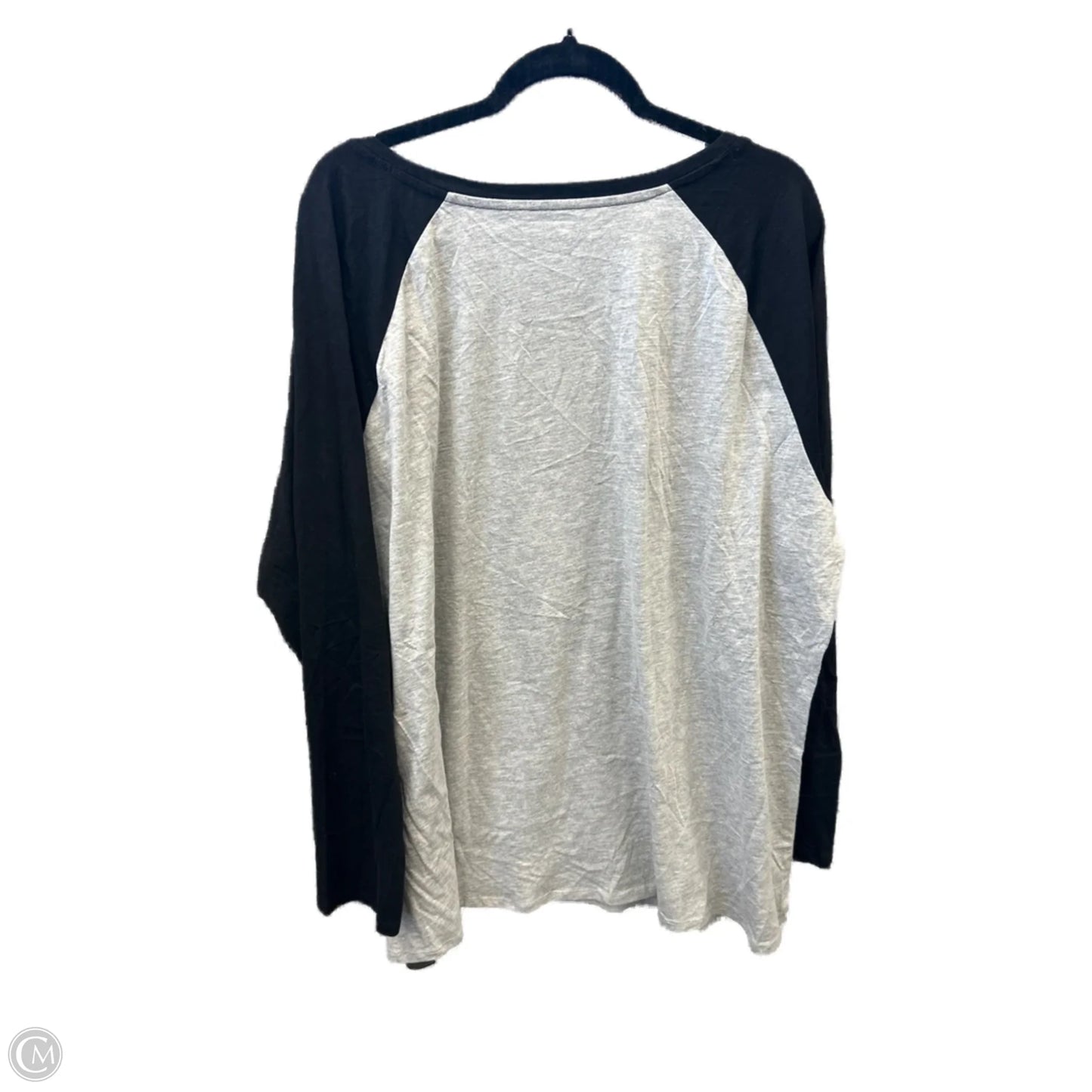 Top Long Sleeve By Clothes Mentor In Black & Grey, Size: 3x