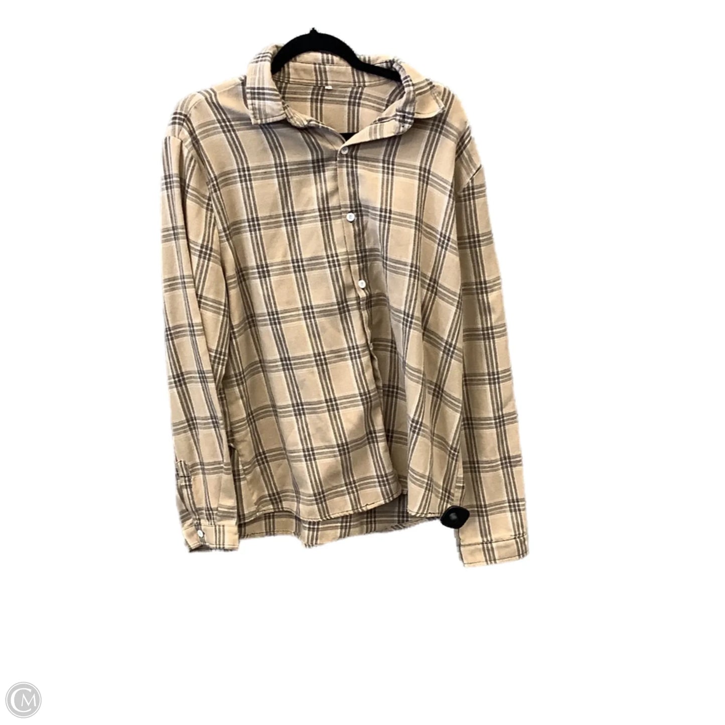 Top Long Sleeve By Clothes Mentor In Plaid Pattern, Size: Xl
