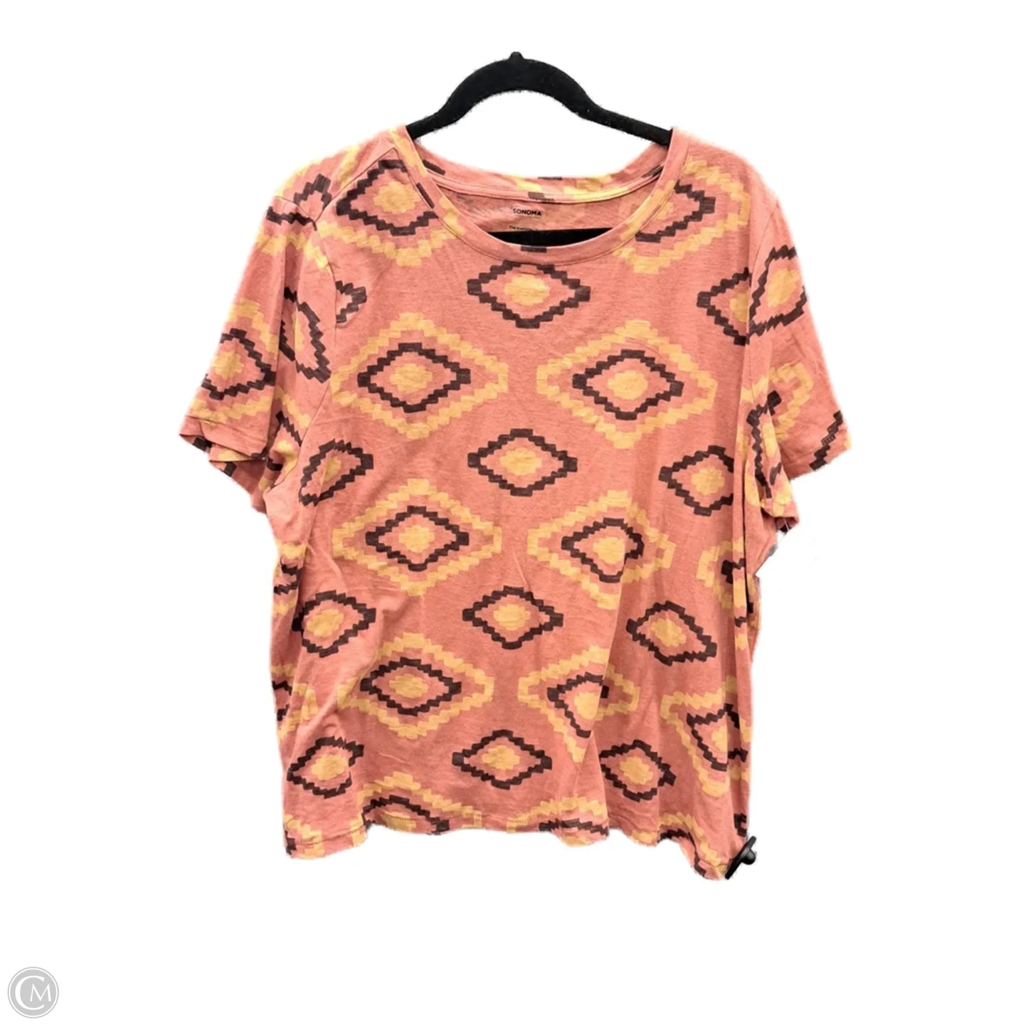 Top Short Sleeve By Sonoma In Orange, Size: Xxl