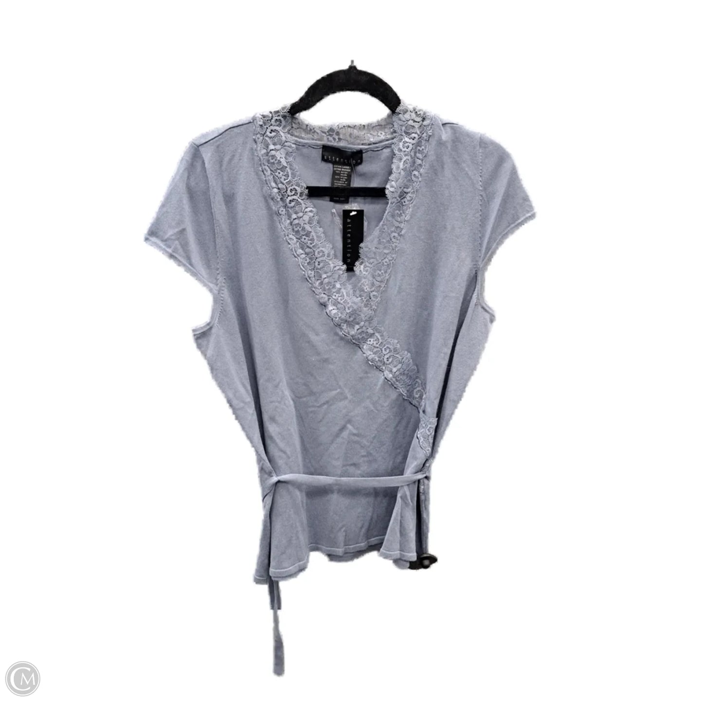 Top Short Sleeve By Attention In Blue, Size: Xl