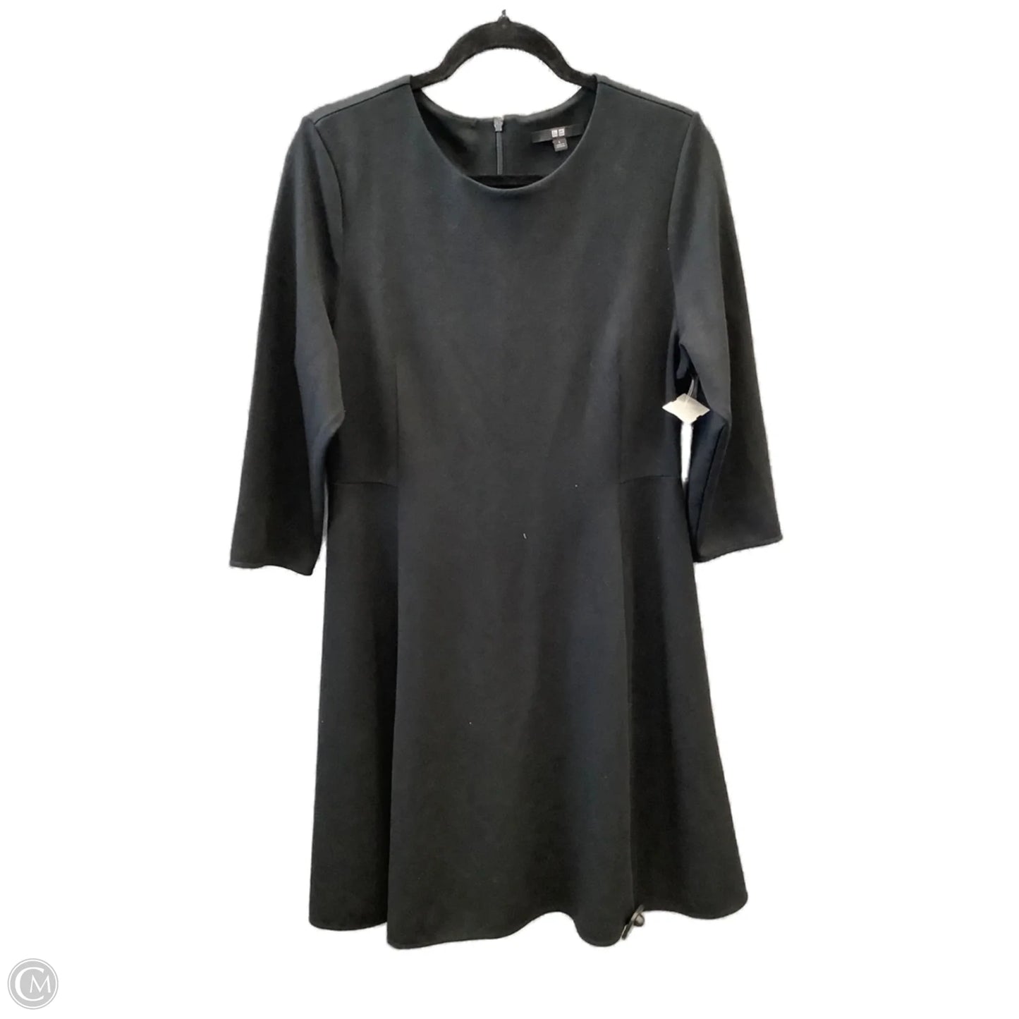 Dress Casual Midi By Uniqlo In Black, Size: L