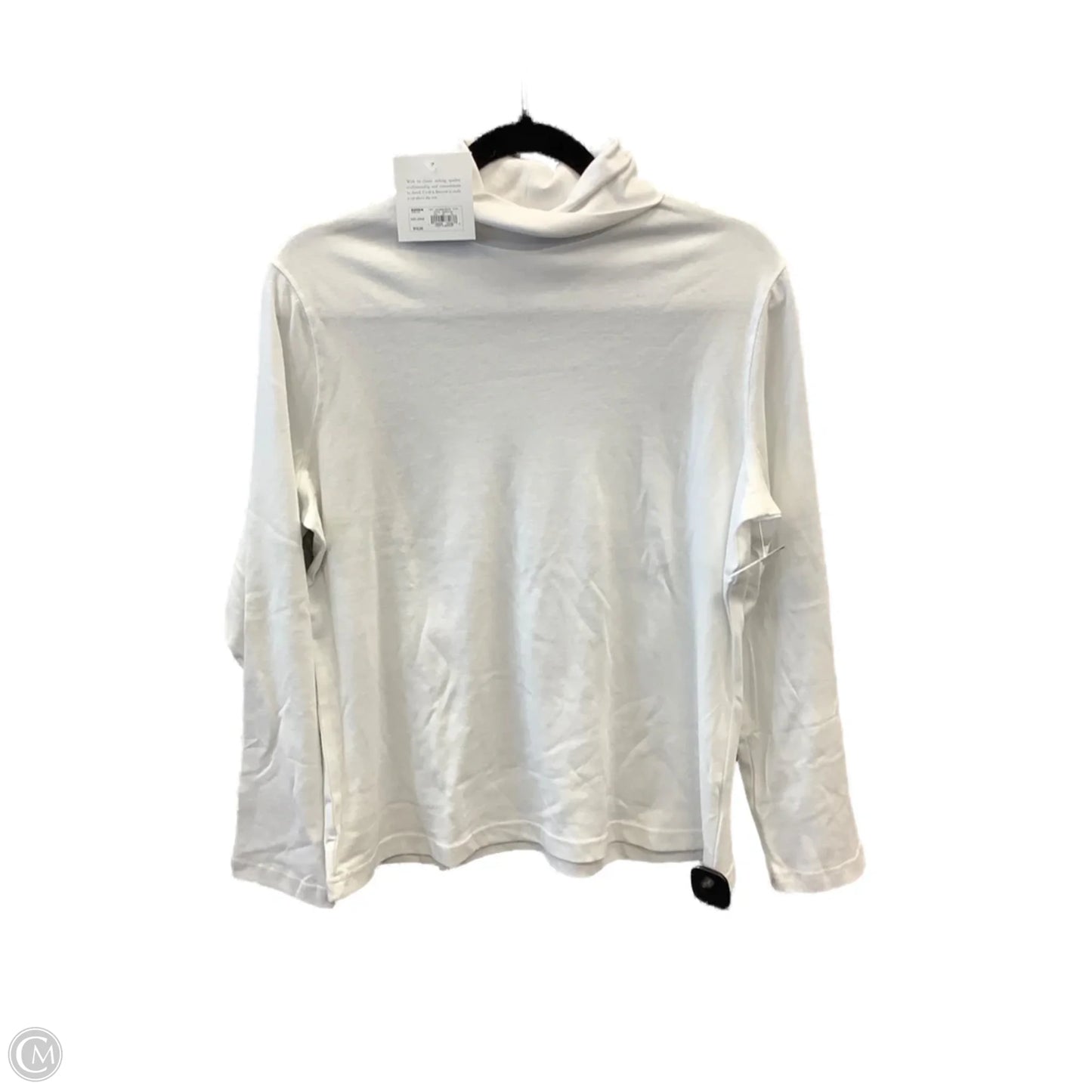 Top Long Sleeve By Croft And Barrow In White, Size: L