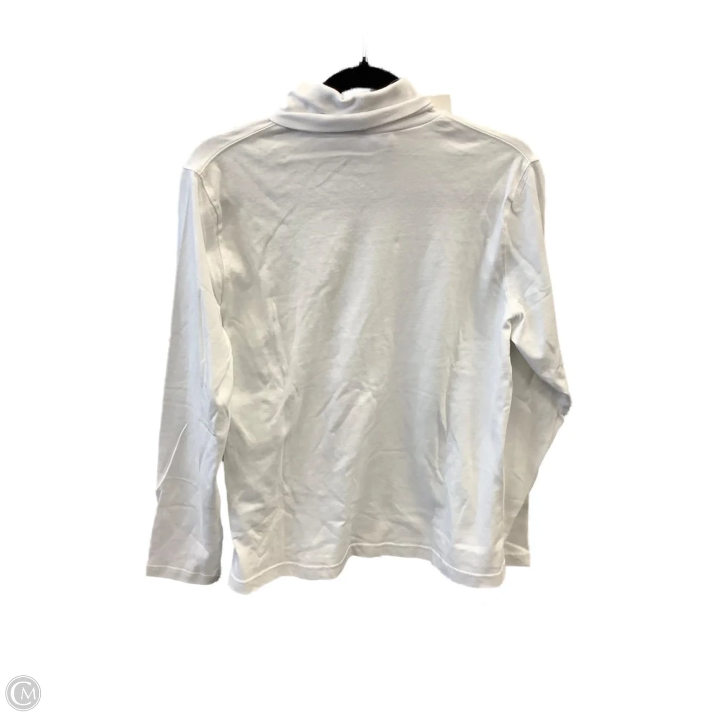 Top Long Sleeve By Croft And Barrow In White, Size: L