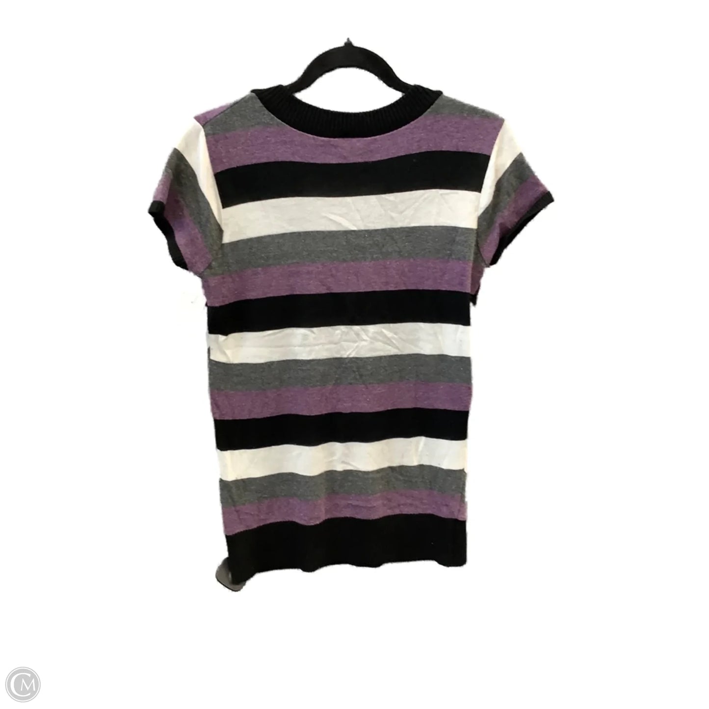 Top Short Sleeve By Clothes Mentor In Black & Purple, Size: L