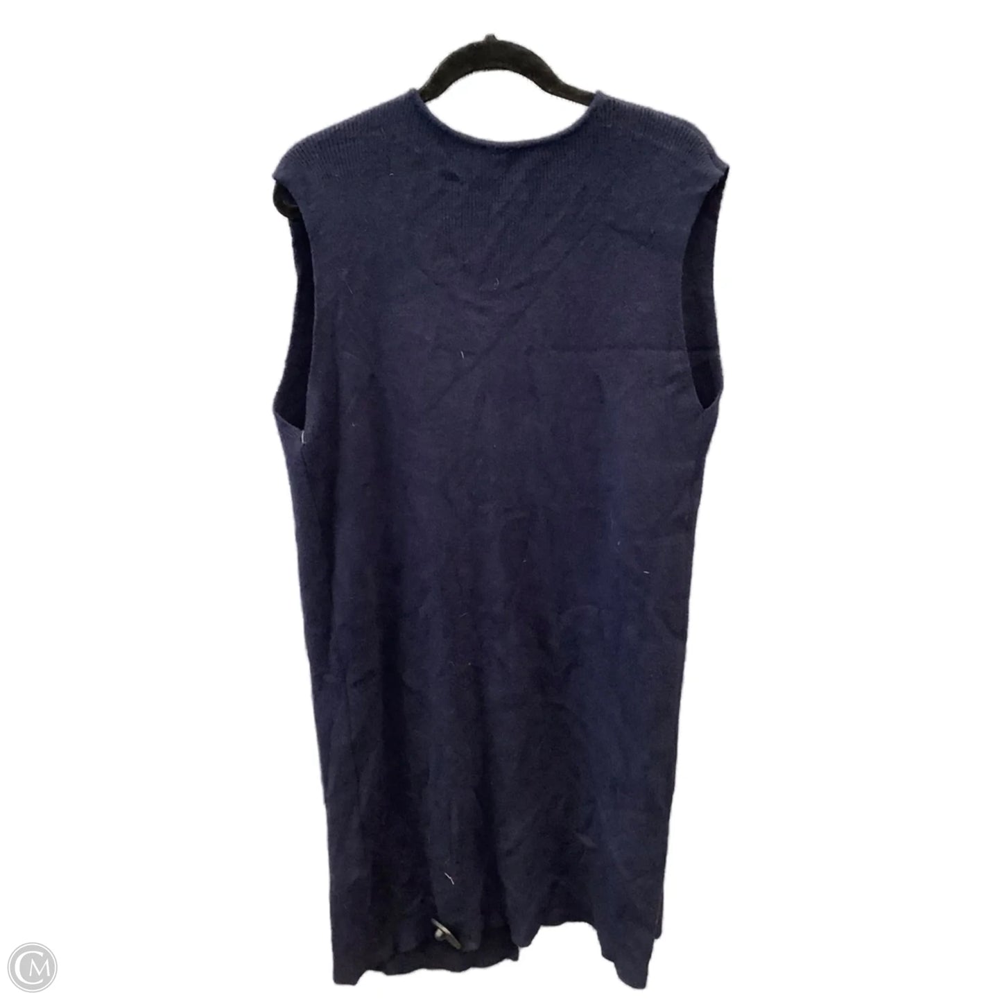 Vest Sweater By Clothes Mentor In Navy, Size: L