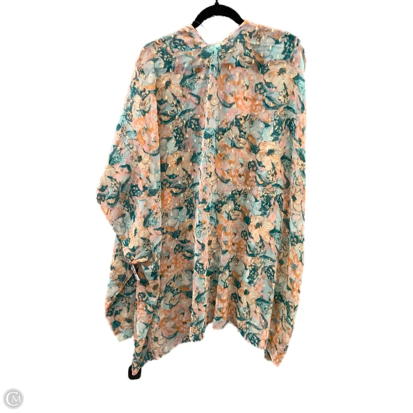 Kimono By Cato In Green & Orange, Size: Osfm