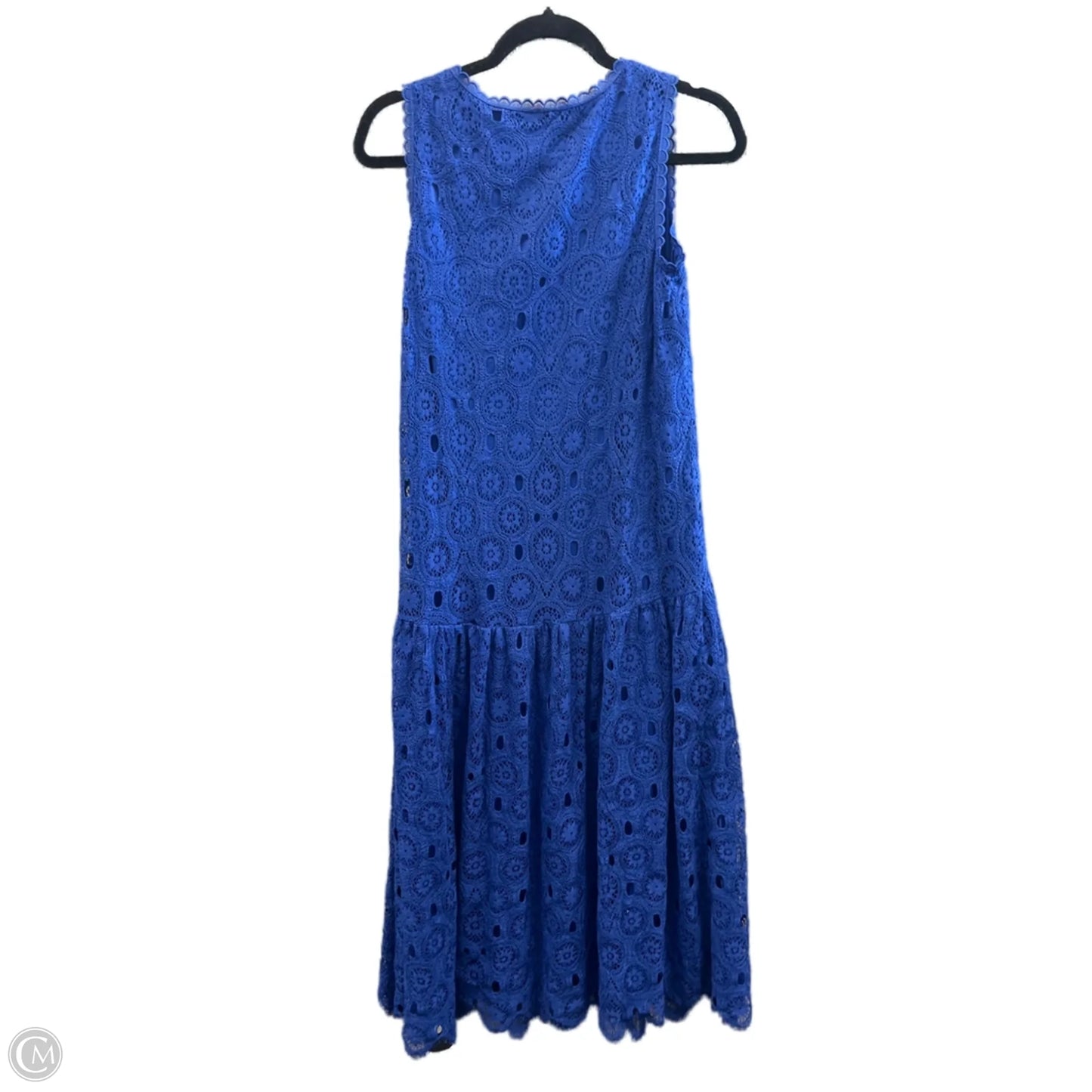 Dress Casual Midi By Chicos In Blue, Size: L