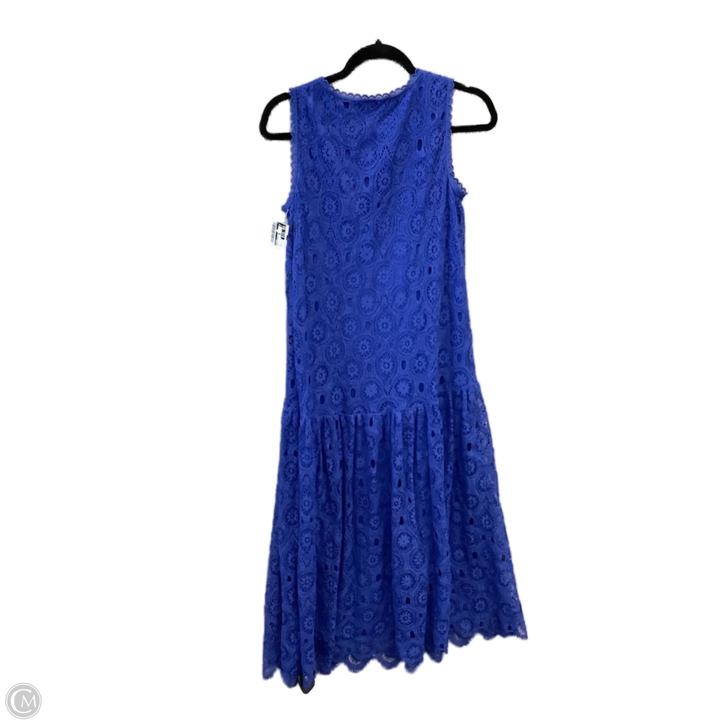 Dress Casual Midi By Chicos In Blue, Size: L