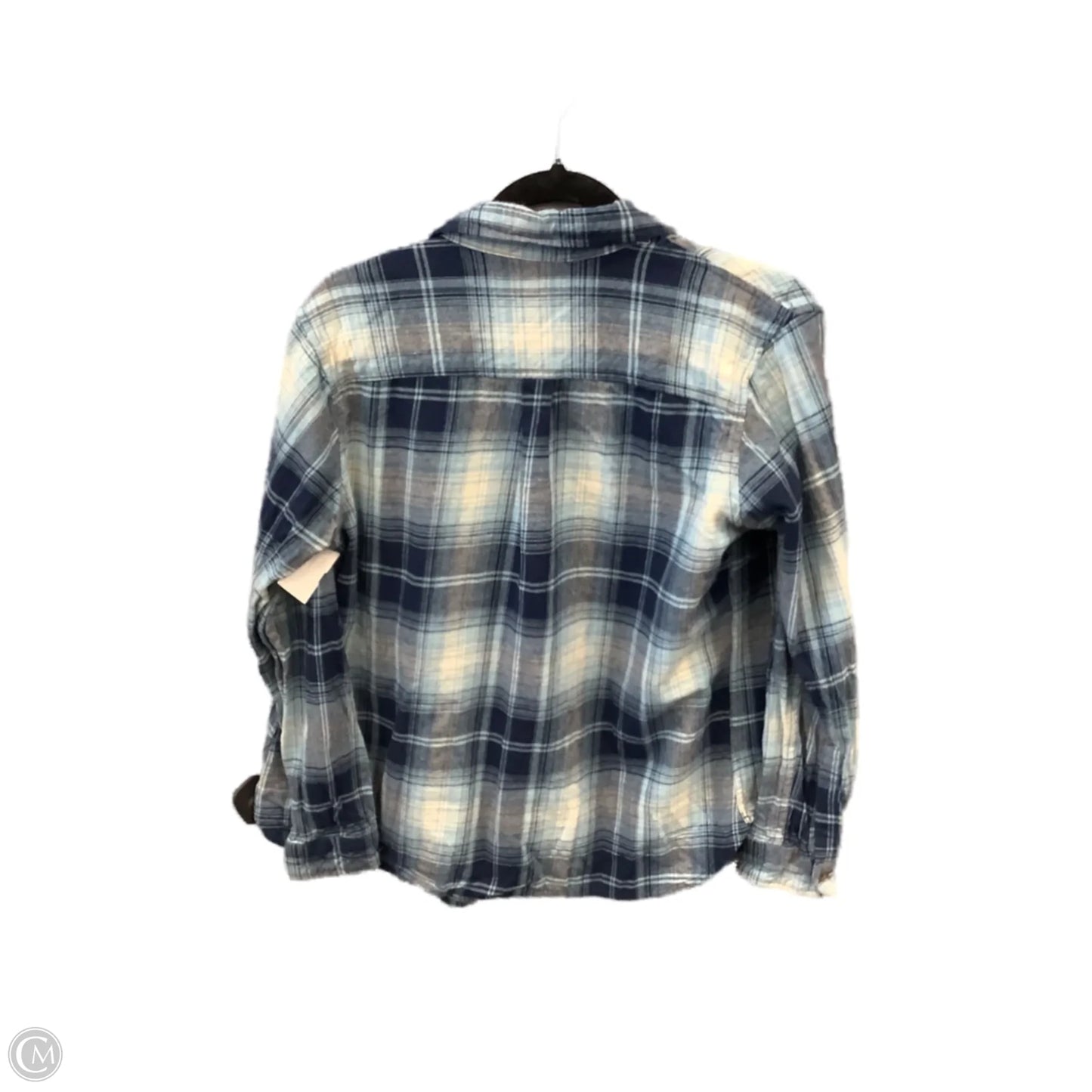 Top Long Sleeve By Clothes Mentor In Plaid Pattern, Size: M