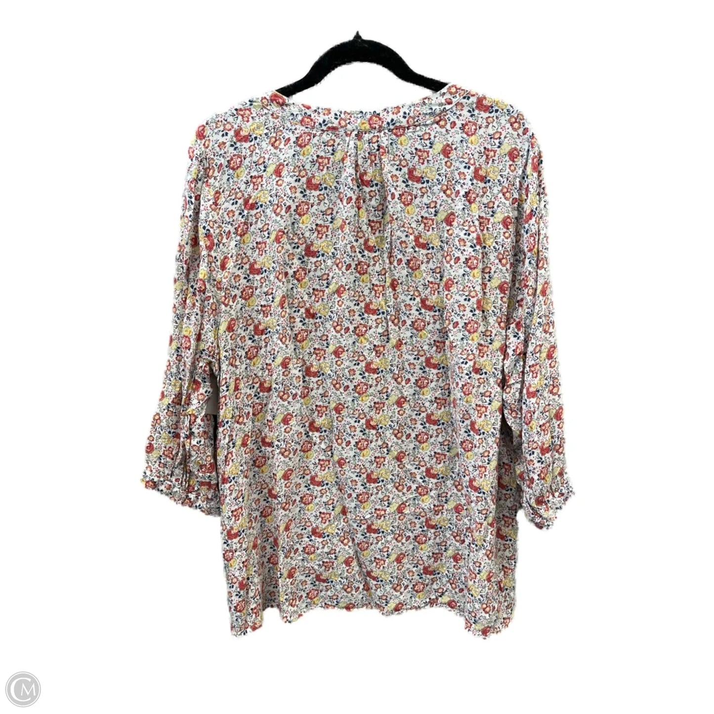 Top Long Sleeve By Jones And Co In Multi-colored, Size: 2x