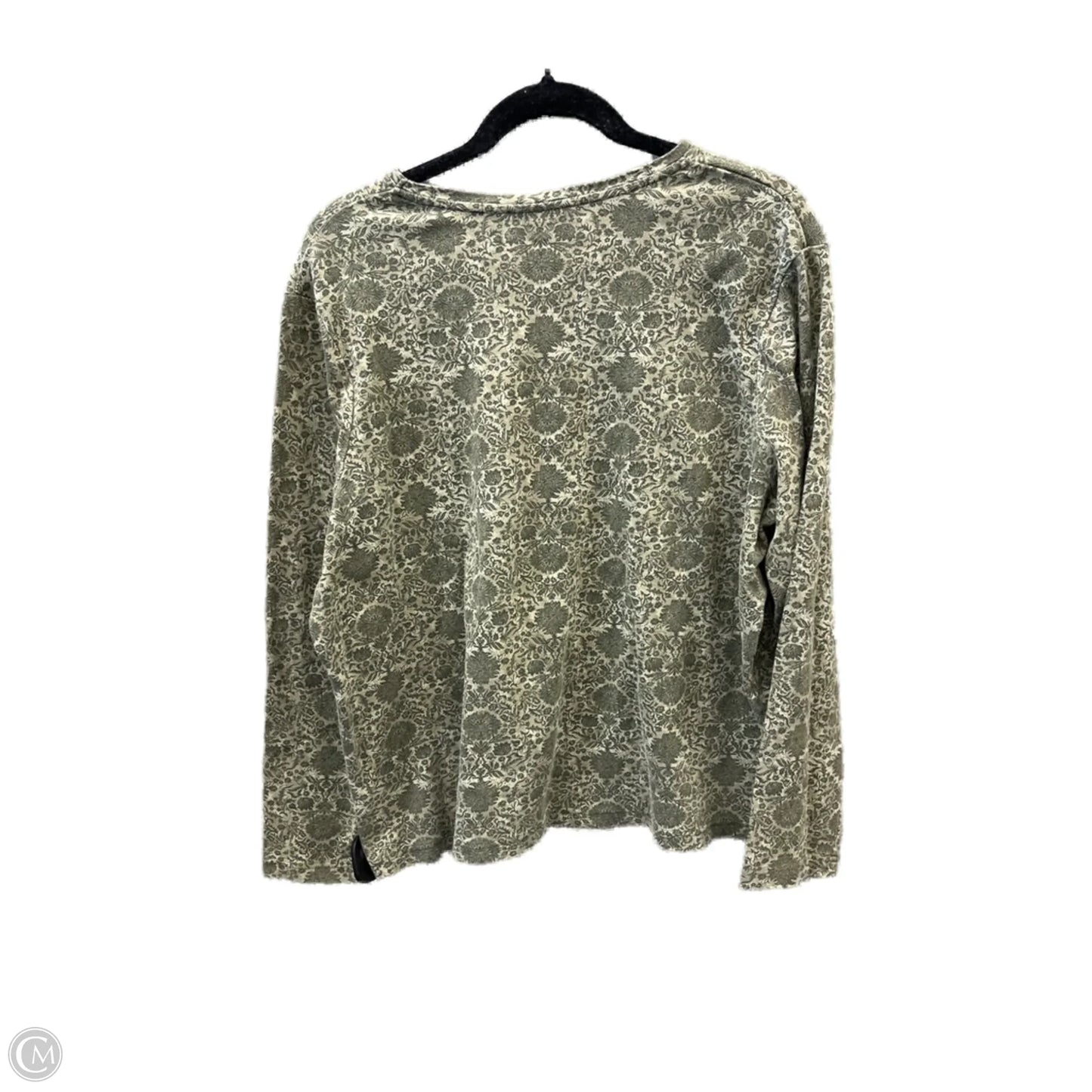Top Long Sleeve By Croft And Barrow In Green, Size: 2x