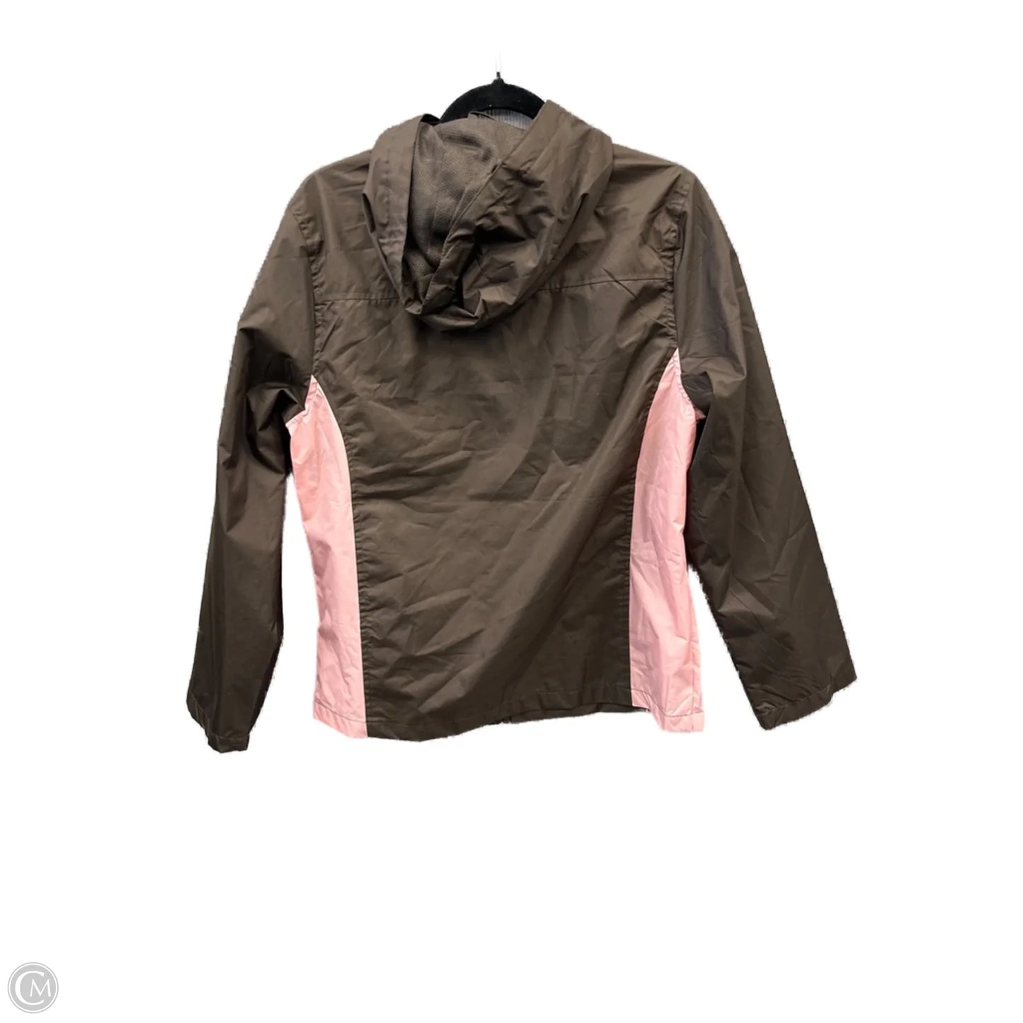 Jacket Windbreaker By Clothes Mentor In Brown & Pink, Size: M