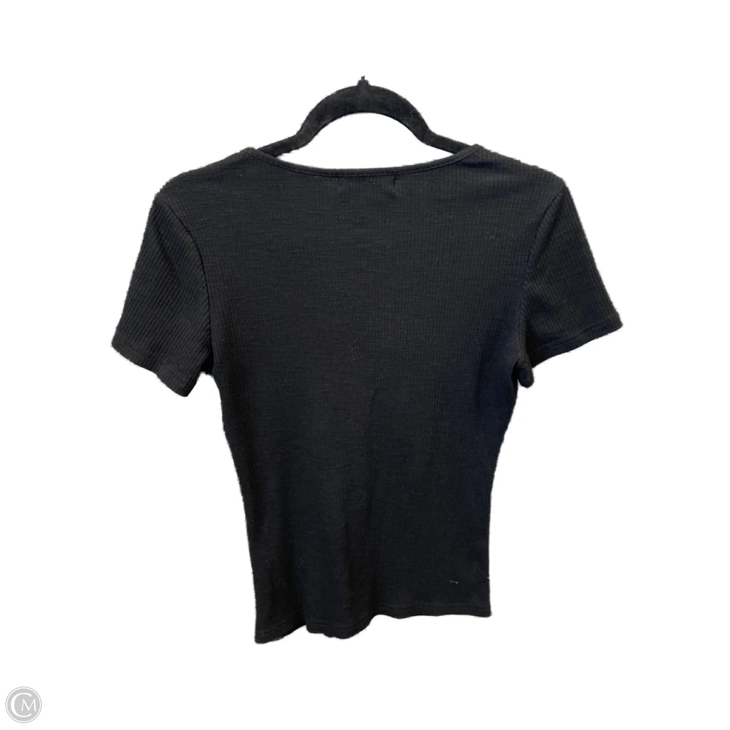 Top Short Sleeve By Clothes Mentor In Black, Size: M