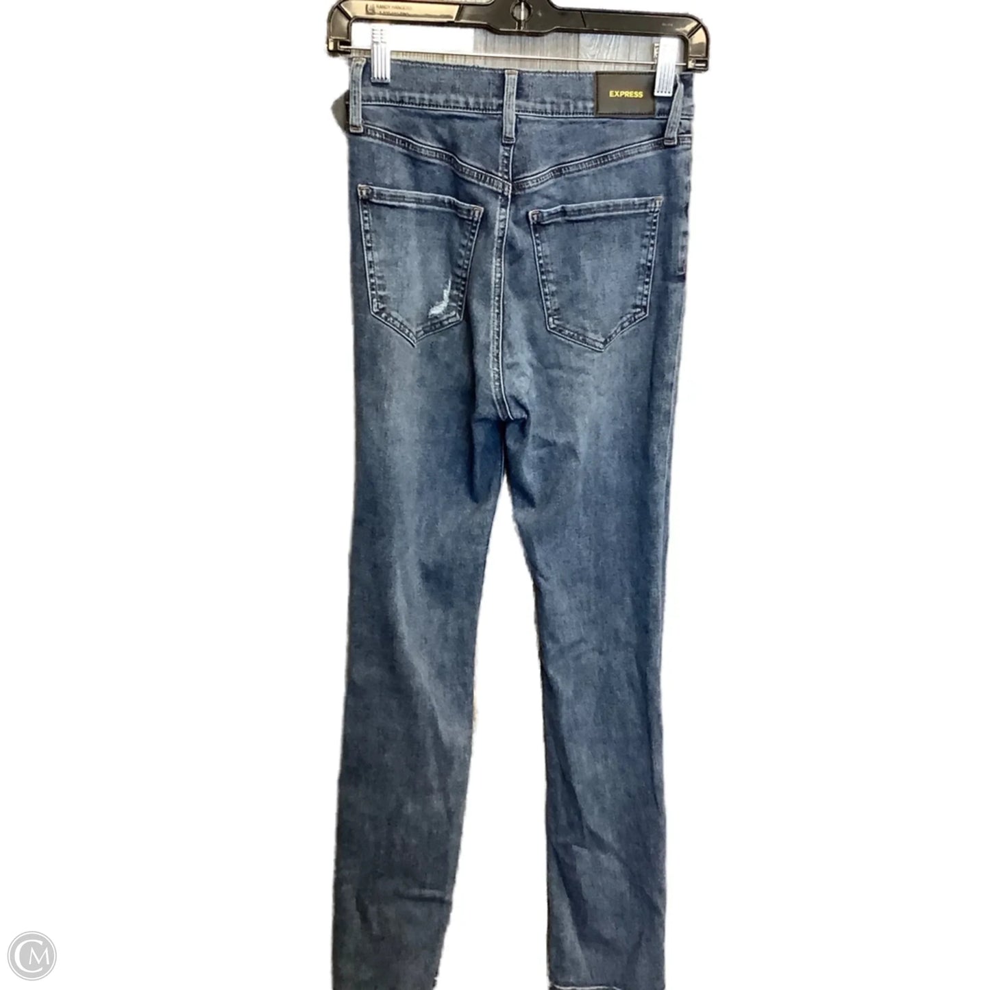 Jeans Skinny By Express In Blue Denim, Size: 2
