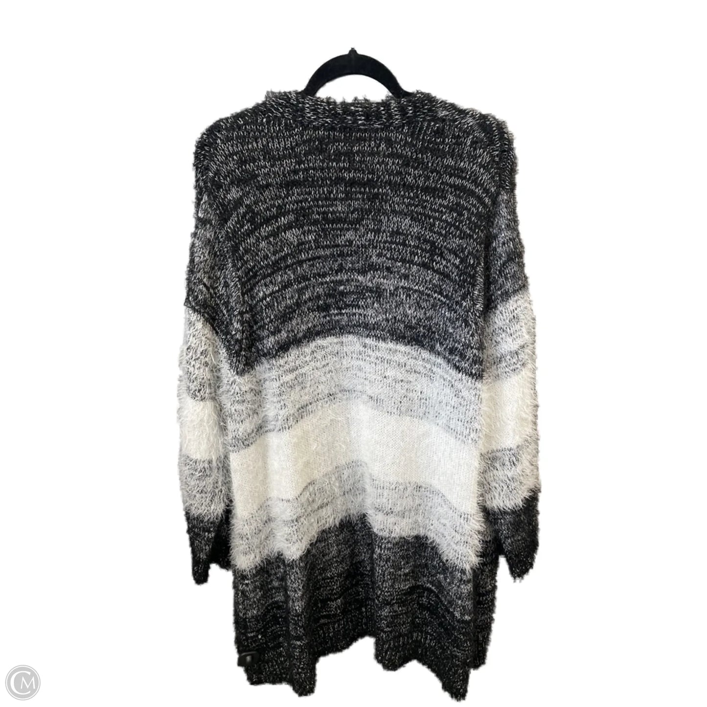 Cardigan By Evri In Black & White, Size: 3x