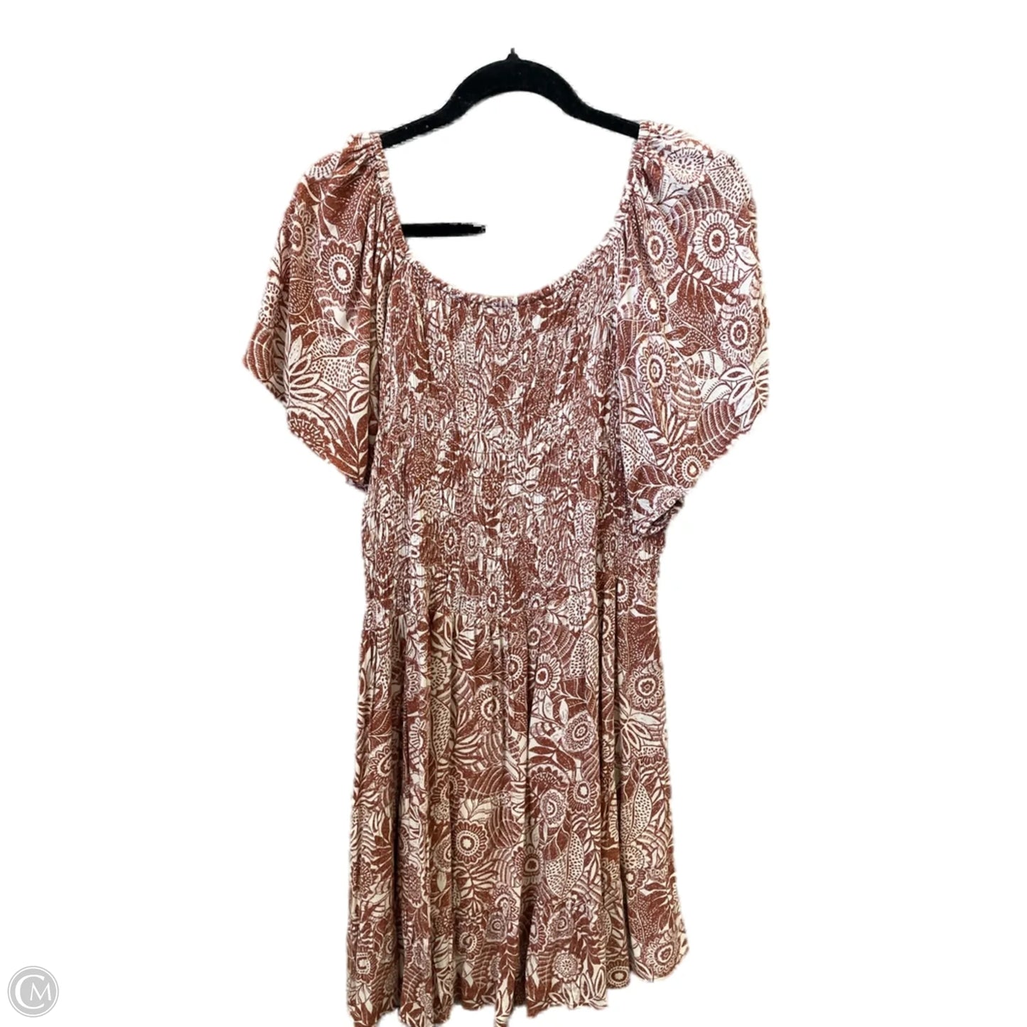 Dress Casual Midi By Angie In Brown, Size: 3x
