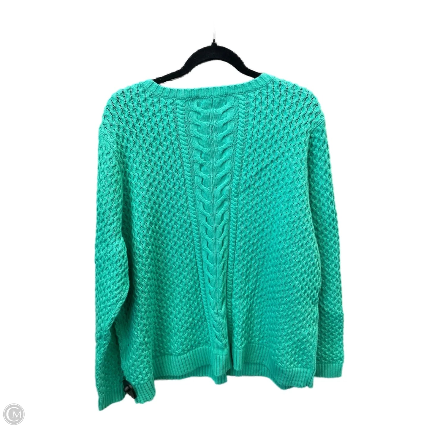 Sweater By Lands End In Green, Size: 2x