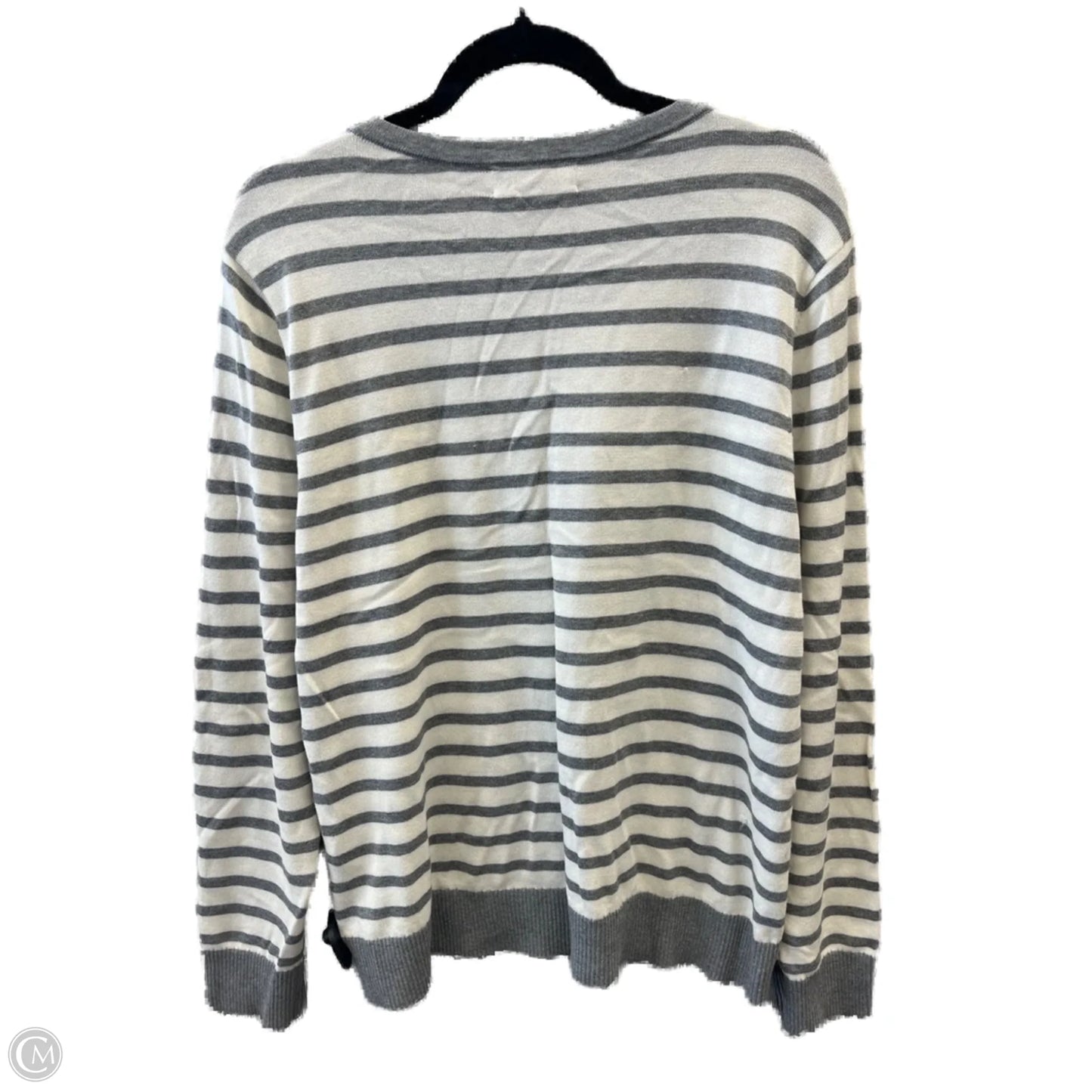 Cardigan By Lands End In Striped Pattern, Size: Xl