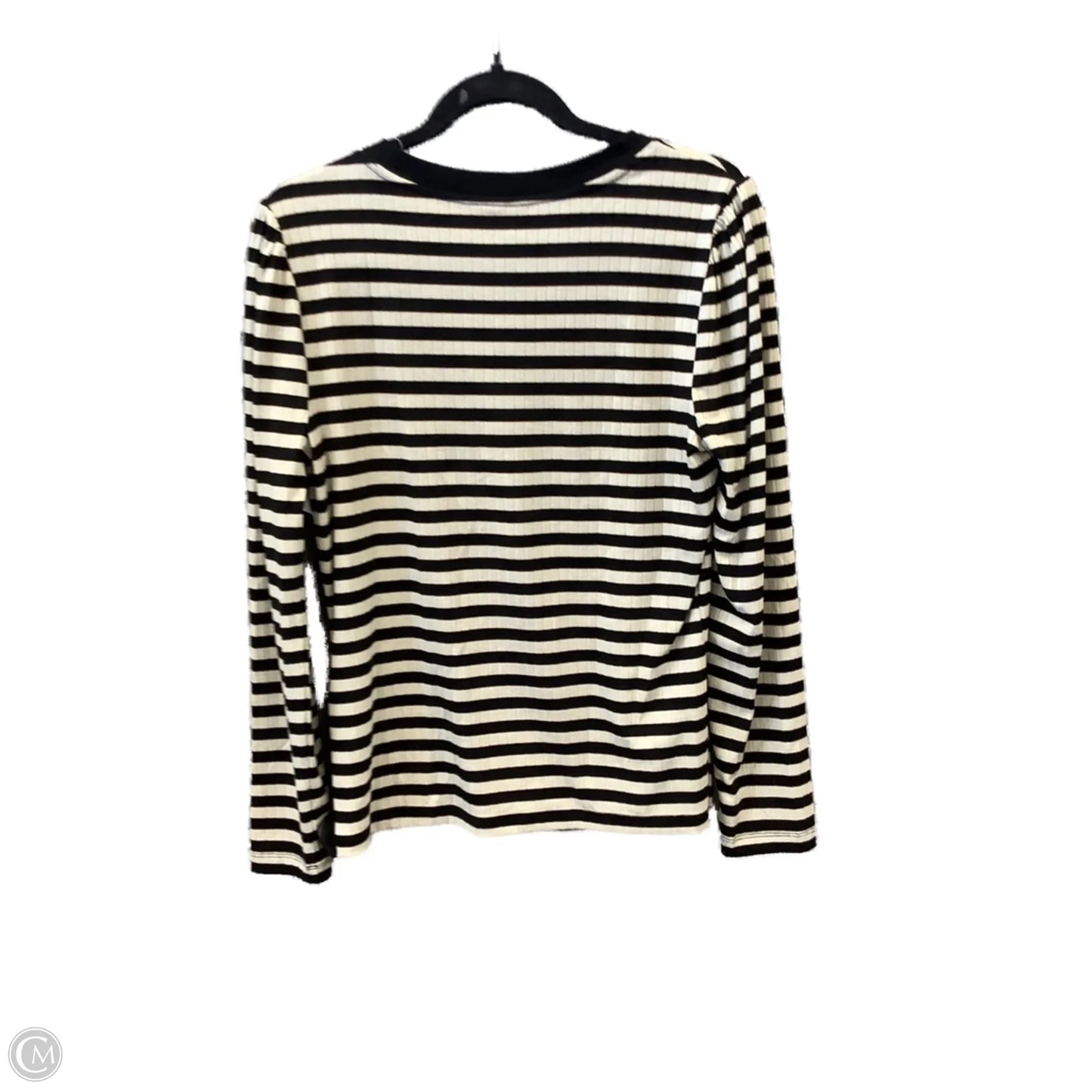 Top Long Sleeve By On 34th In Striped Pattern, Size: L