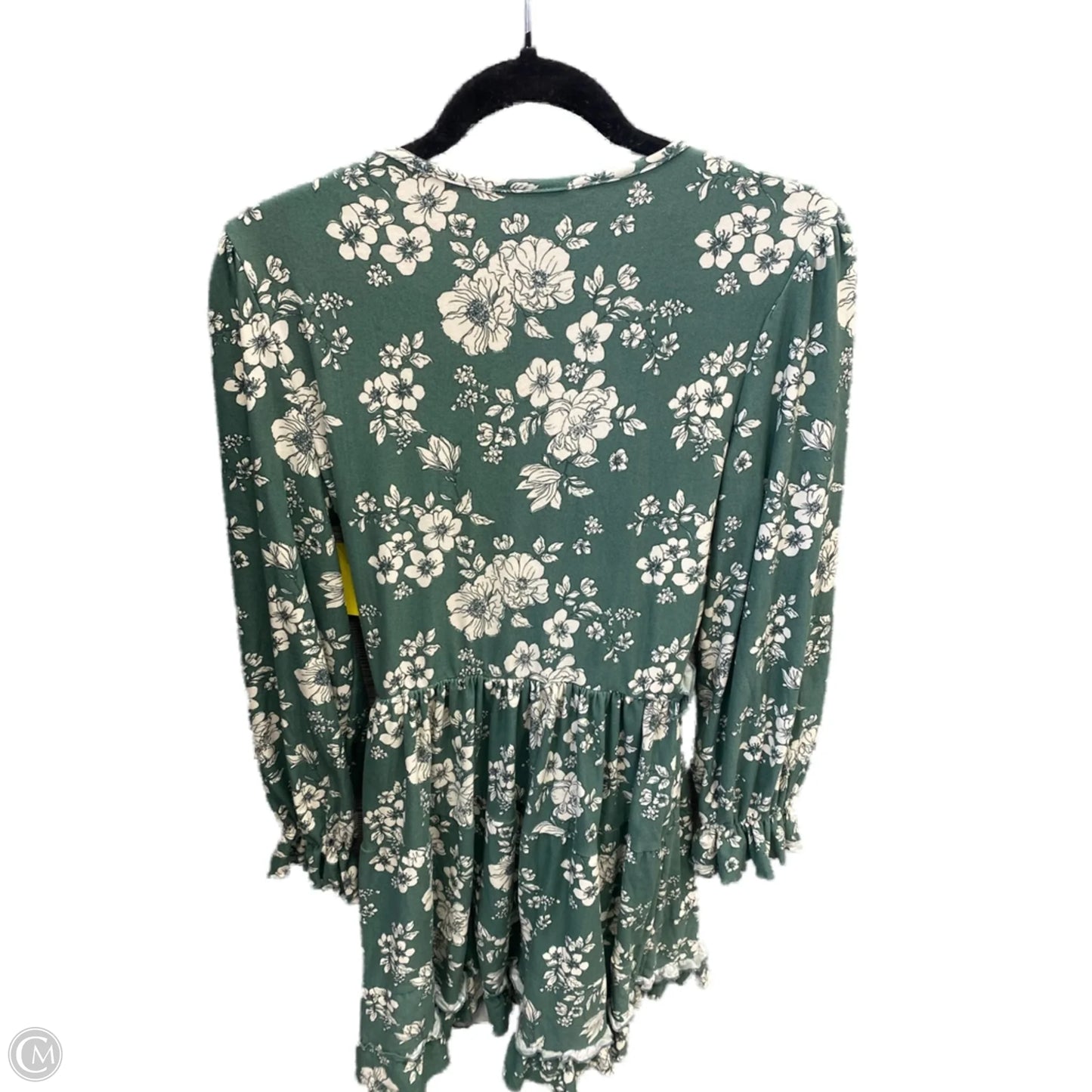 Dress Casual Midi By Clothes Mentor In Green & White, Size: M