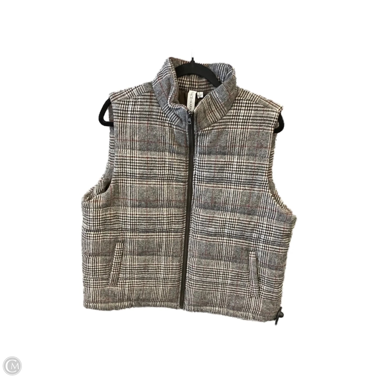 Vest Other By Grace + Karma In Plaid Pattern, Size: L