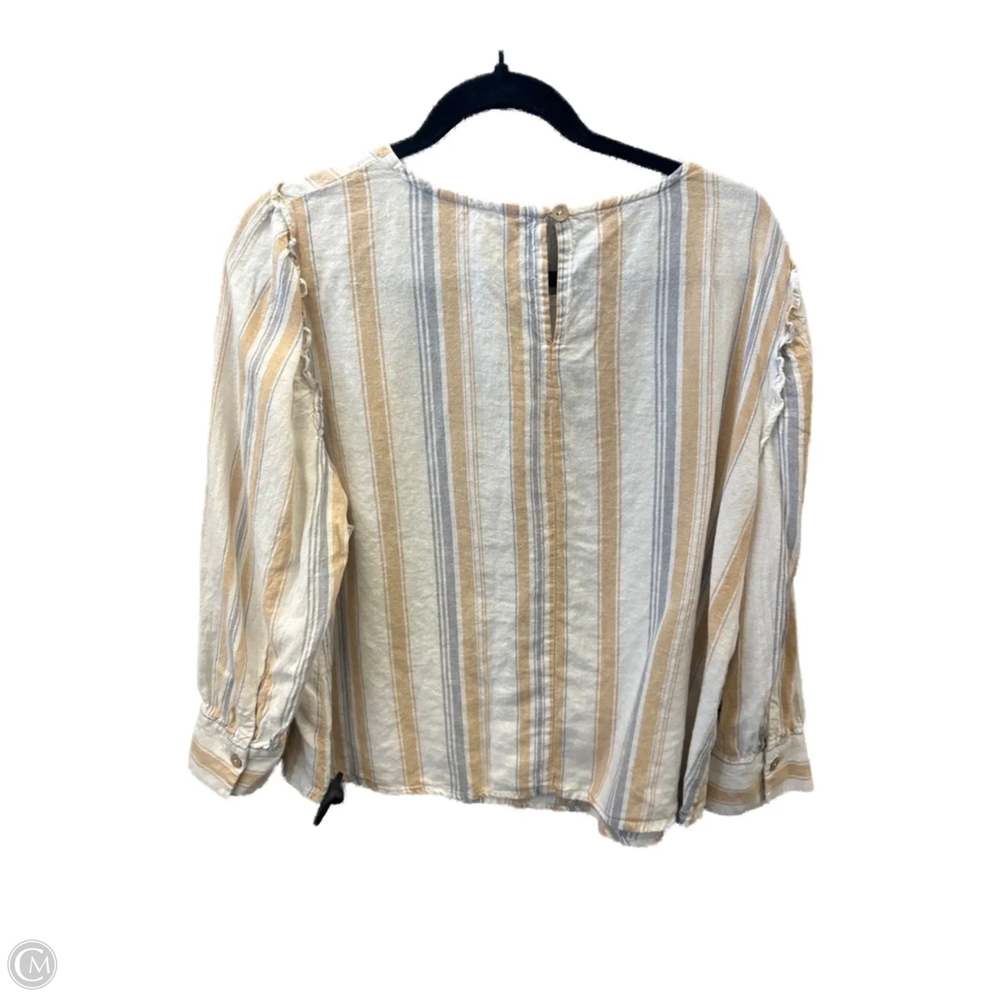 Top Long Sleeve By Lc Lauren Conrad In Striped Pattern, Size: L