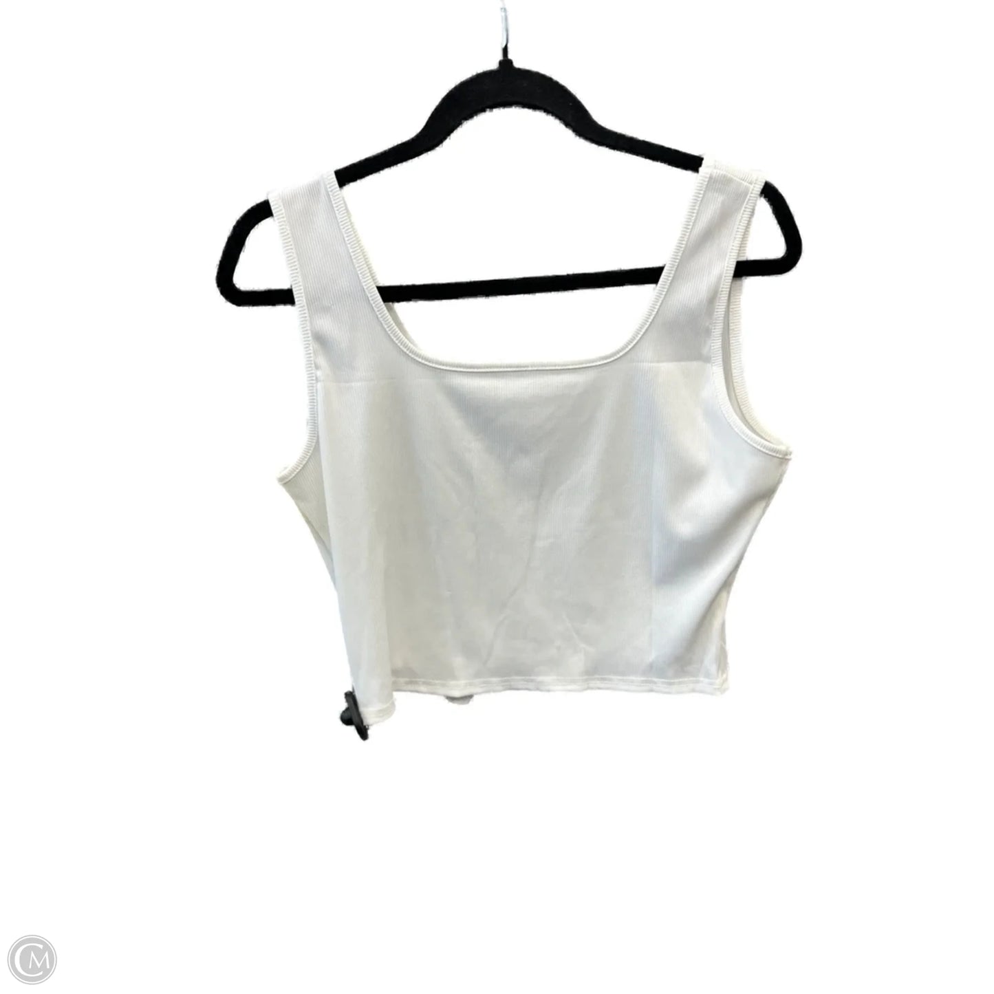 Top Sleeveless By Clothes Mentor In Silver & White, Size: L