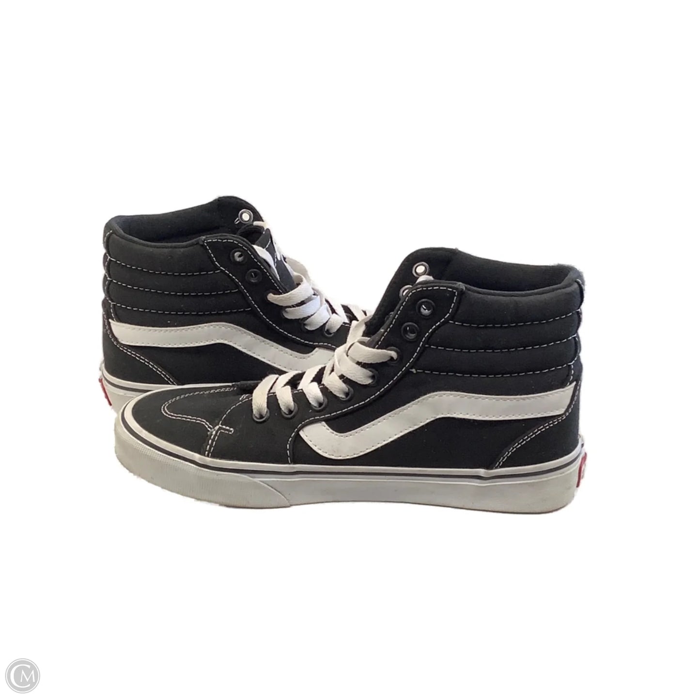 Shoes Sneakers By Vans In Black & White, Size: 8.5